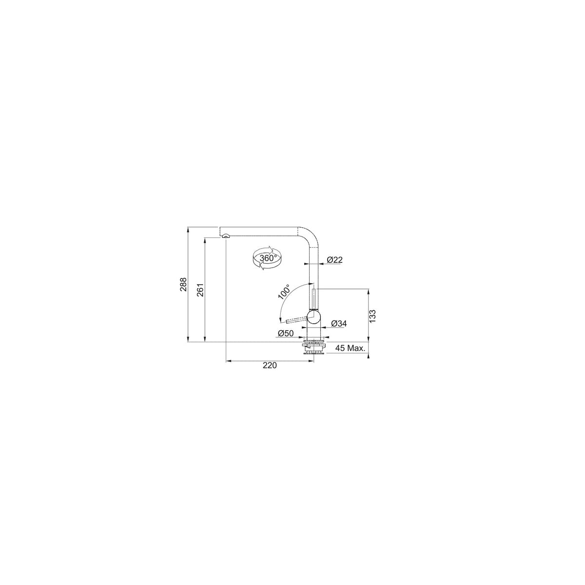 FRANKE 115.0263.158 NEPTUNE STYLE WINDOW MISCELATORE SOTTOFINISTRA CROMO