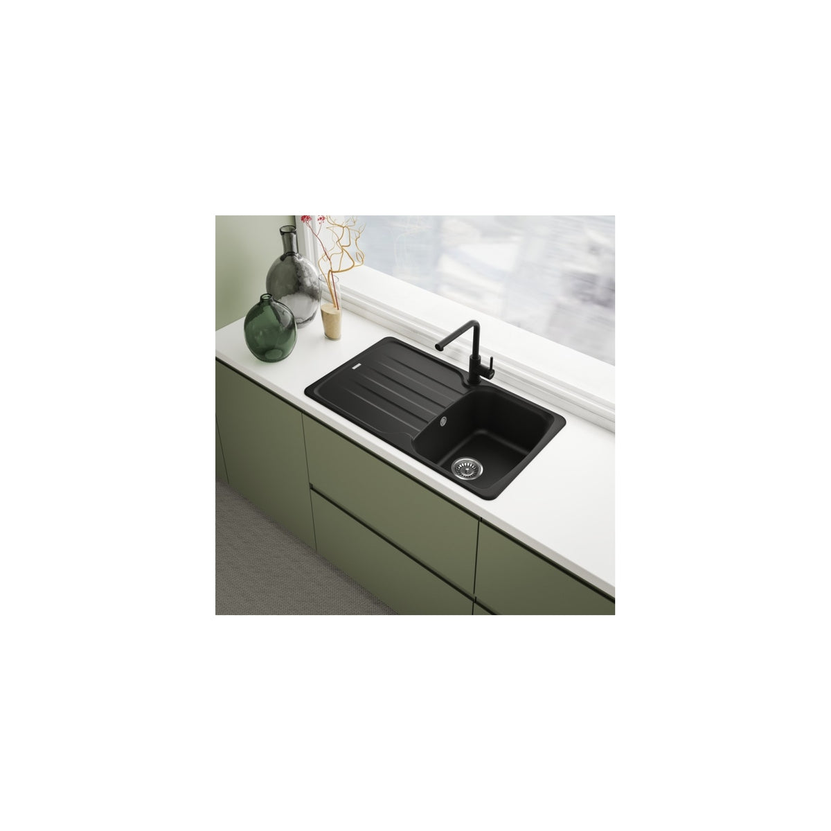 FRANKE 115.0712.435 MISCELATORE CON DOCCETTA ESTRAIBILE - NERO MATT