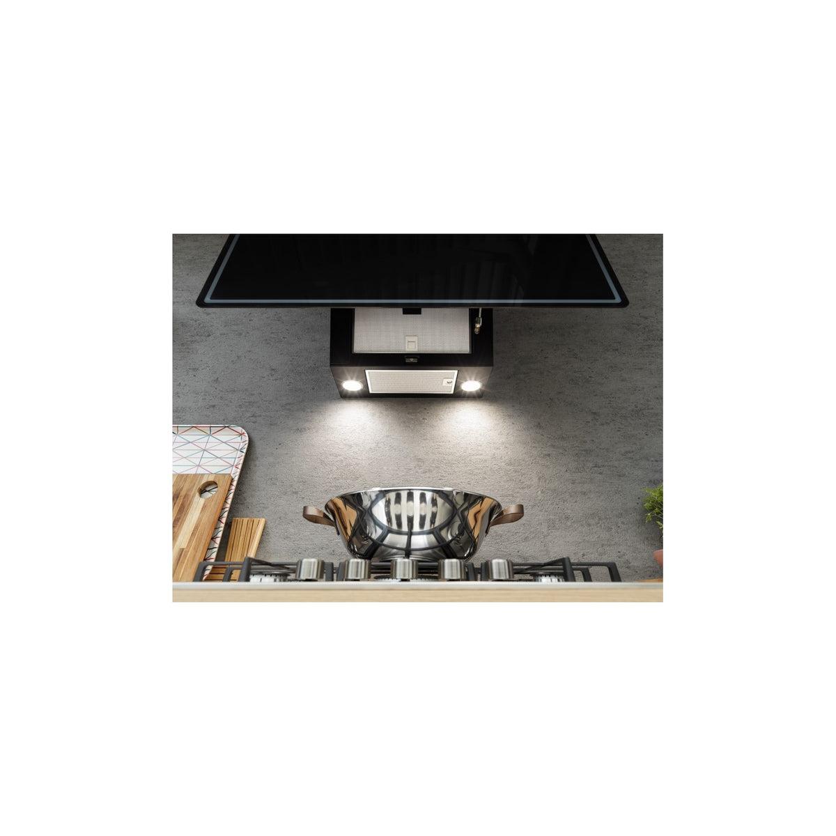 FRANKE SMART VERTICAL FPJ 915 VBK CAPPA A PARETE 90CM IN CRISTALLO NERO - 330.0573.295