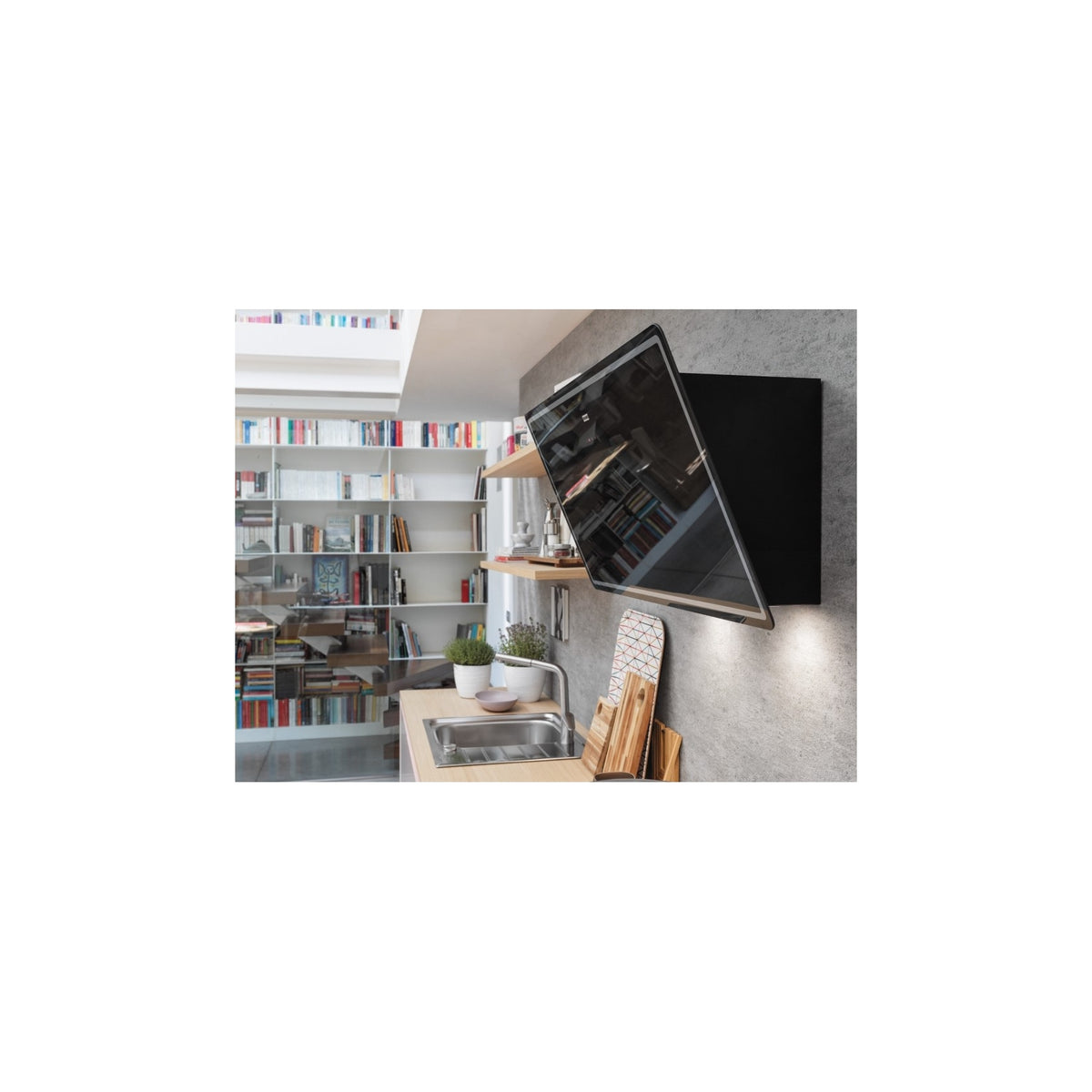 FRANKE SMART VERTICAL FPJ 915 VBK CAPPA A PARETE 90CM IN CRISTALLO NERO - 330.0573.295