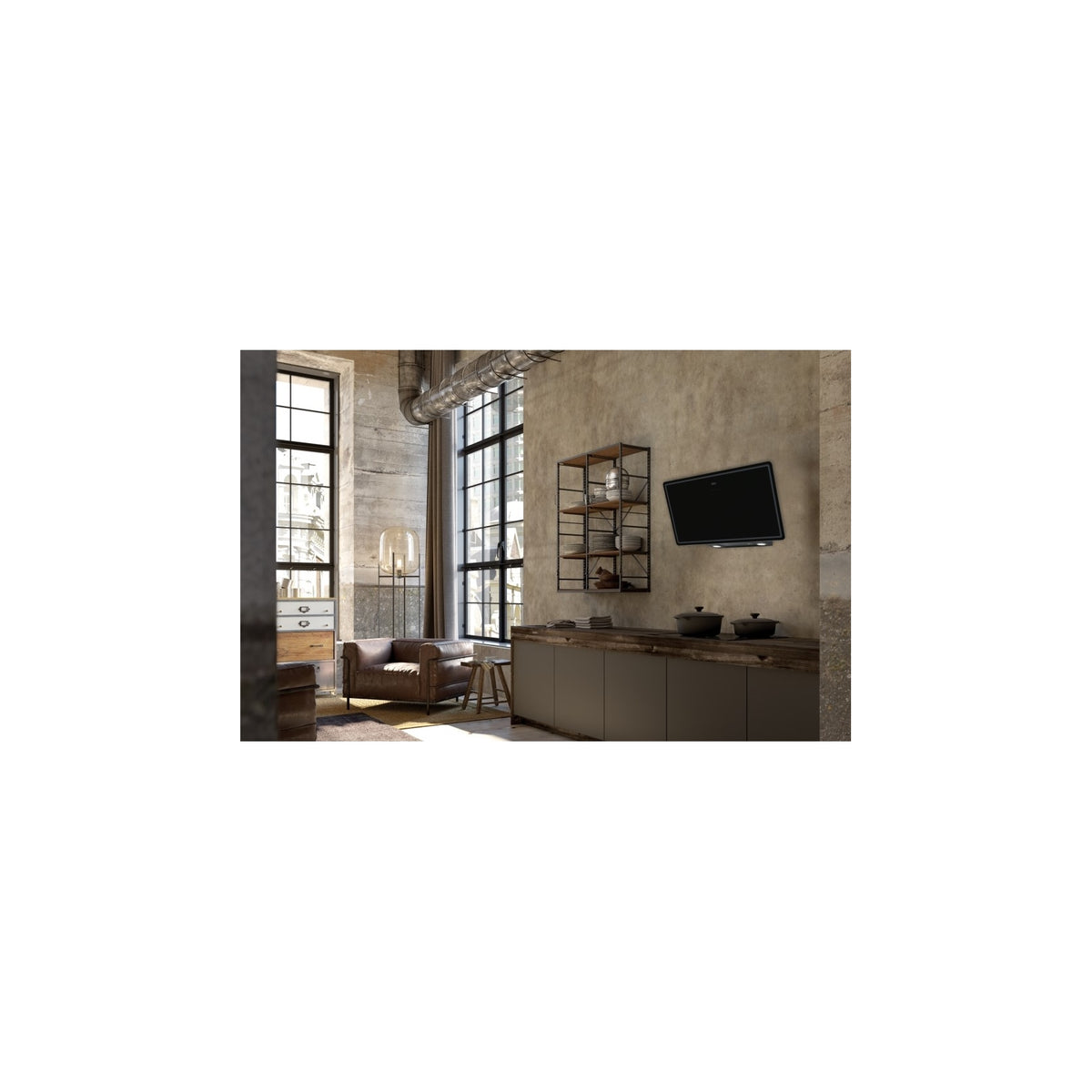FRANKE SMART VERTICAL FPJ 915 VBK CAPPA A PARETE 90CM IN CRISTALLO NERO - 330.0573.295