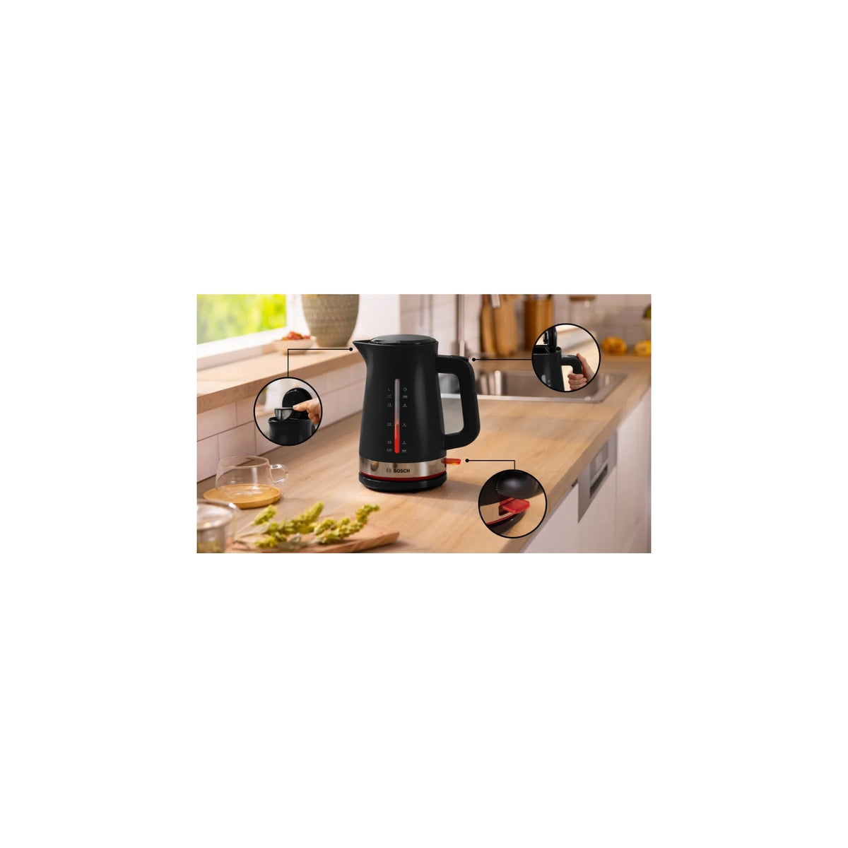 BOSCH TWK4M223 BOLLITORE 2400W 1.7LT - NERO