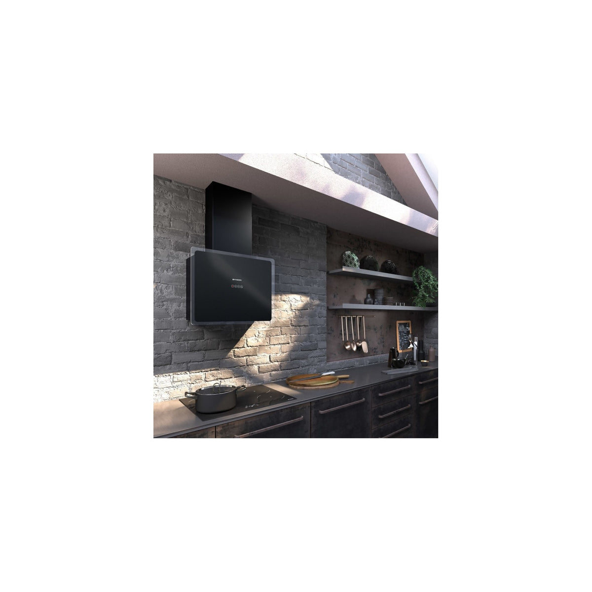 FABER GLAM FIT 80 BK CAPPA A PARETE 80CM NERA - 330.0528.269
