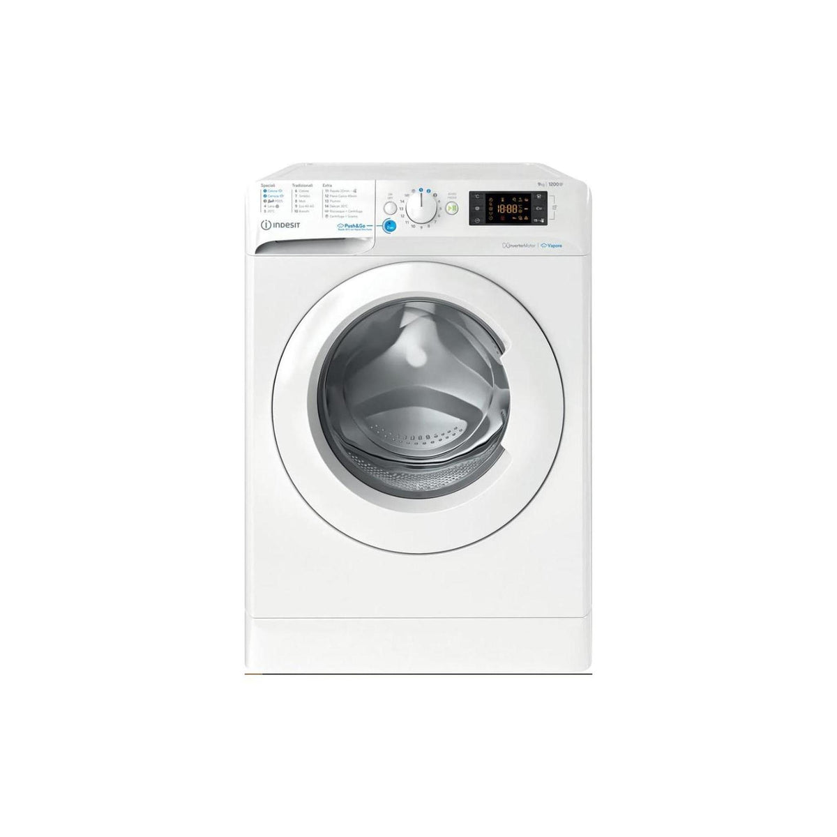INDESIT BWE 91296X WV IT LAVATRICE 9KG 1200 GIRI INVERTER VAPORE CLASSE A - BWE91296XWVIT