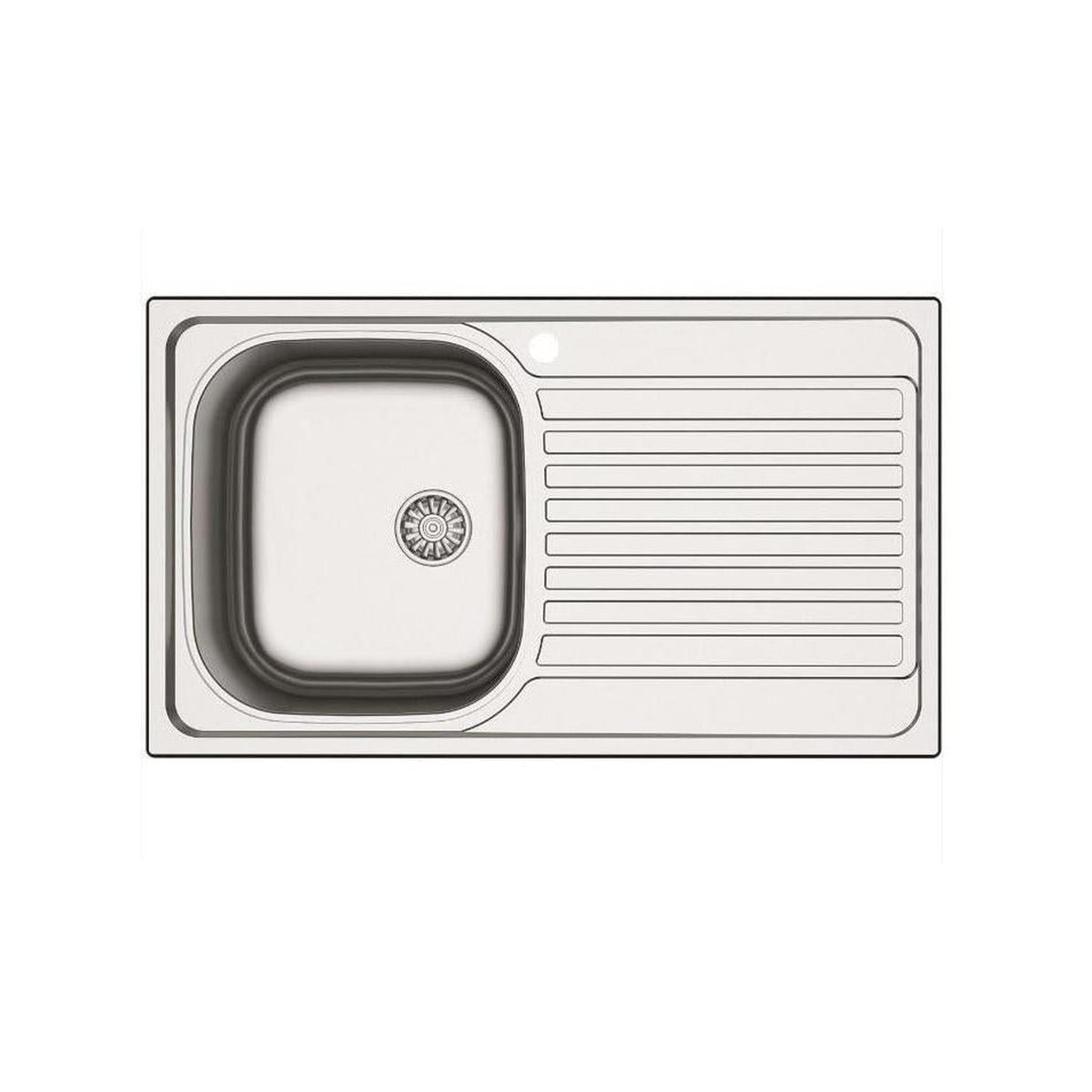 APPEL OHN861IRPC OCEANO LAVELLO 1 VASCA CON GOCCIOLATOIO A DESTRA 86x50CM INOX SPAZZOLATO