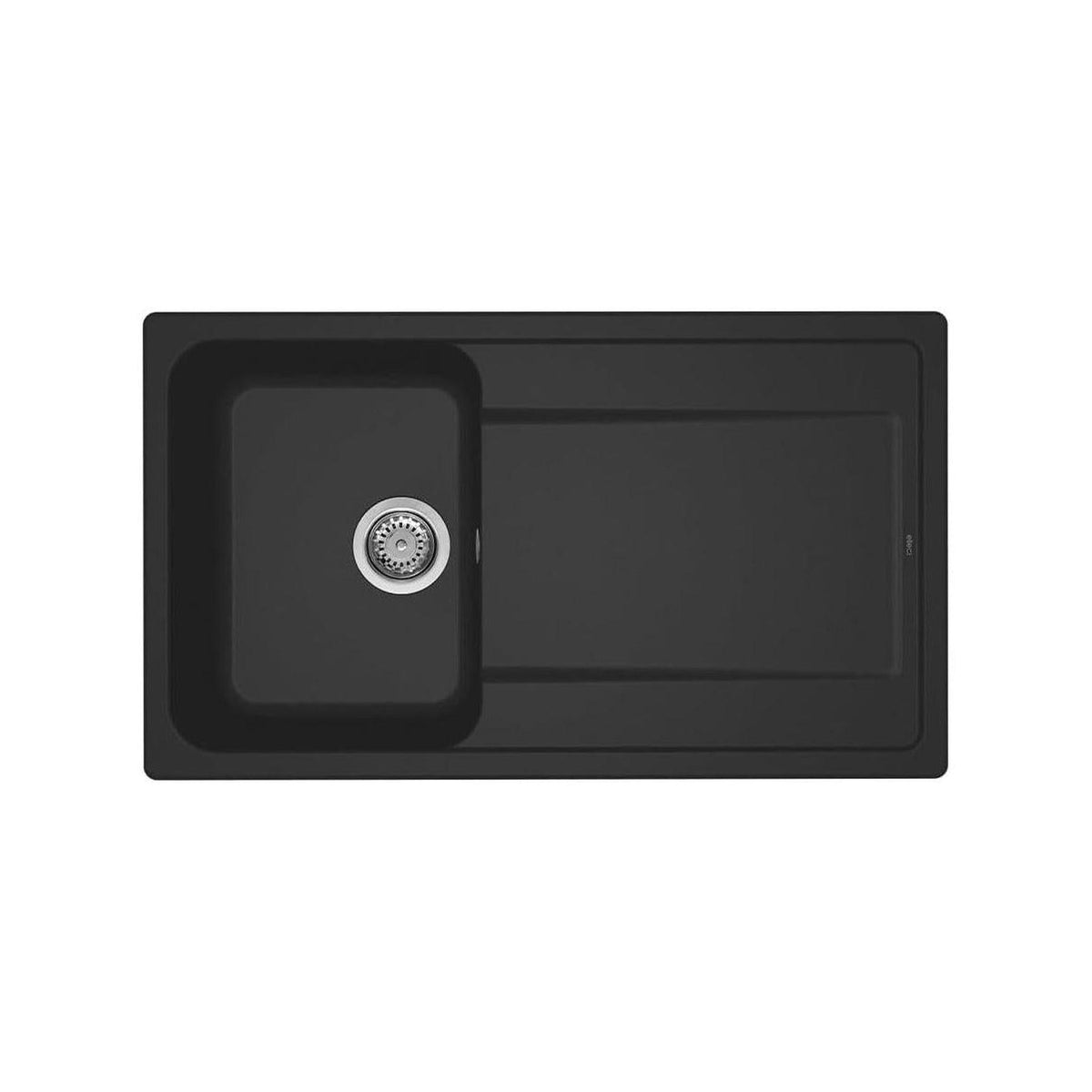 ELLECI LG240040 LAVELLO 86X50CM 1 VASCA CON GOCCIOLATOIO REVERSIBILE IN GRANITEK NERO