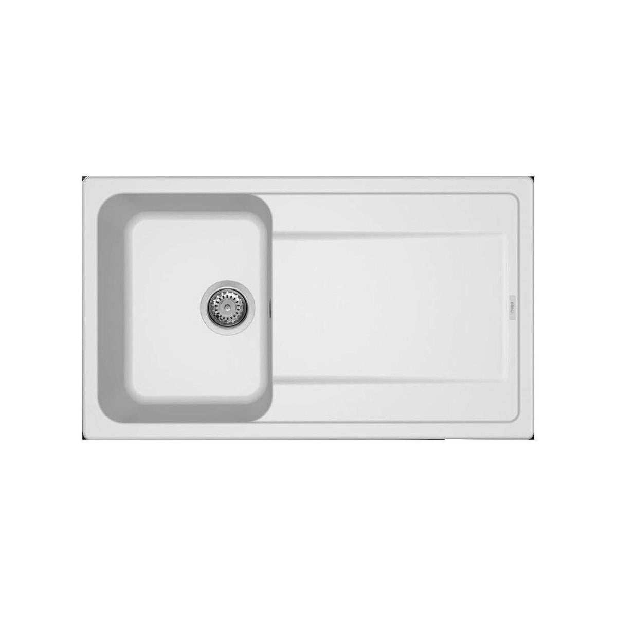 ELLECI LG240068 LAVELLO 86X50CM 1 VASCA CON GOCCIOLATOIO REVERSIBILE IN GRANITEK BIANCO