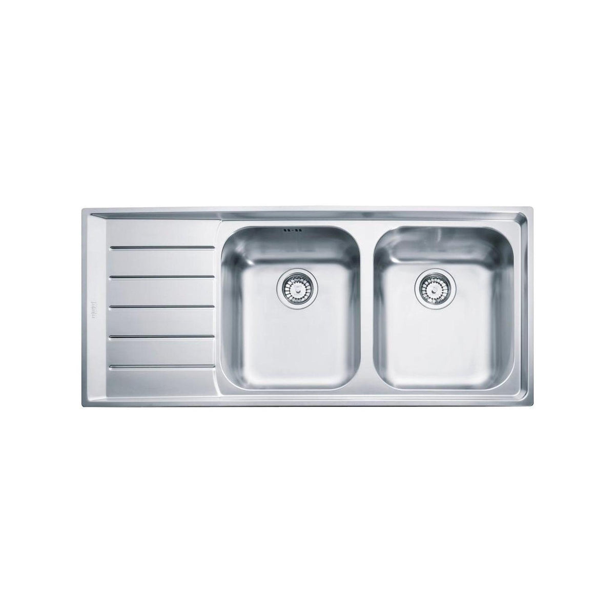 FRANKE 127.0059.719 LAVELLO 2 VASCHE CON GOCCIOLATOIO A SINISTRA 116x51CM COLORE INOX - NEX 221