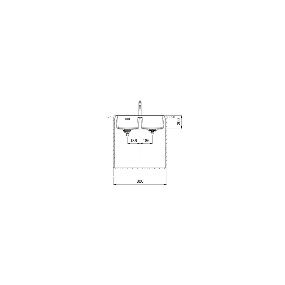 FRANKE 114.0661.688 LAVELLO 2 VASCHE 76x44 IN FRAGRANITE OYSTER