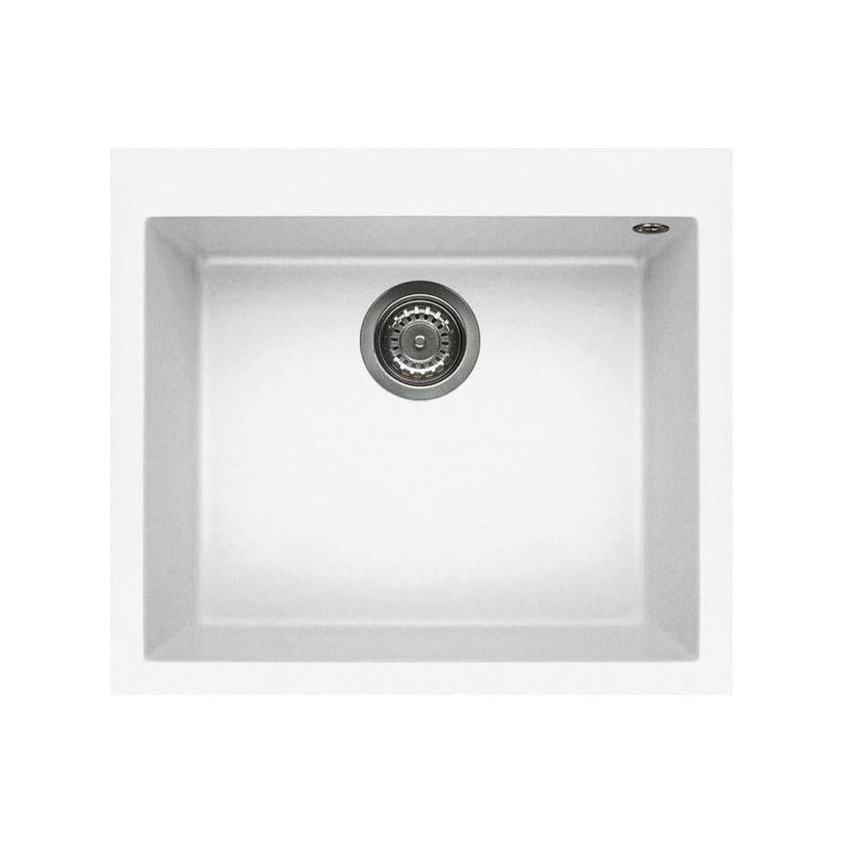 ELLECI QUADRA 105 LKQ10596 LAVELLO MONOVASCA 57x50CM IN KERATEK BIANCO