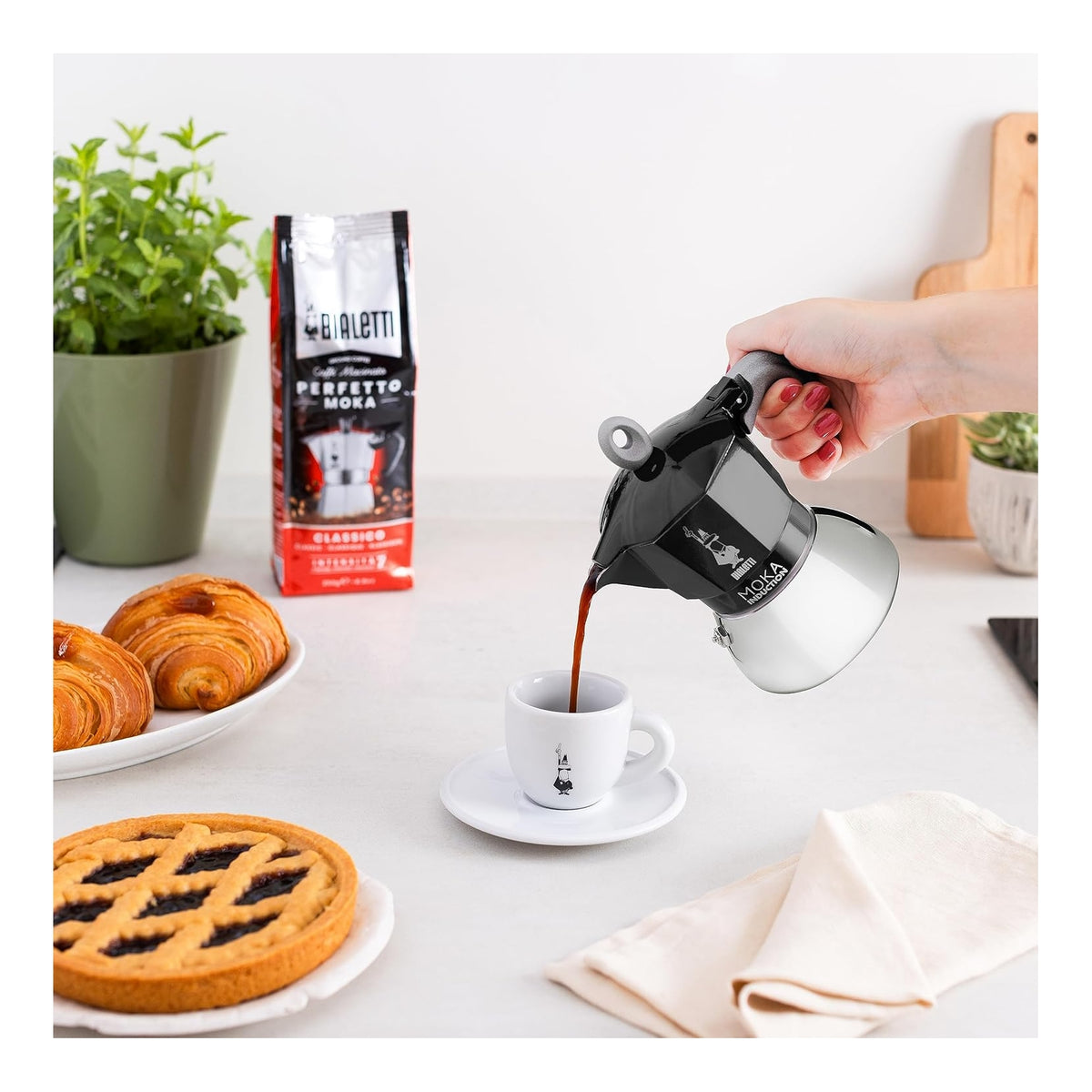 Bialetti 6932 Caffettiera 2 tazze per piano induzione