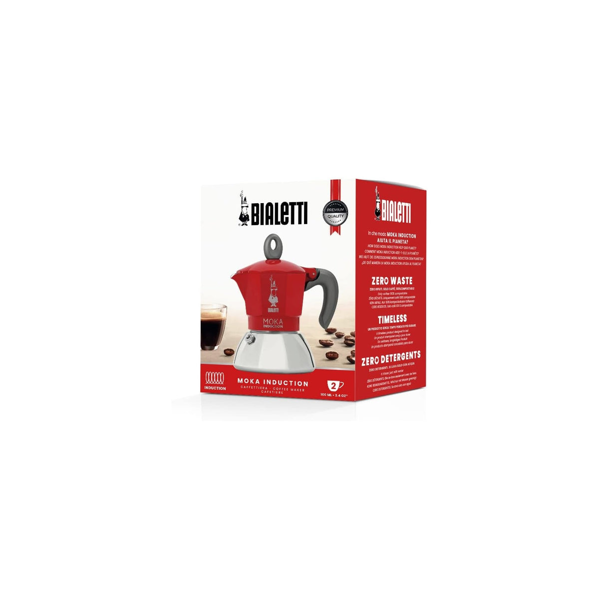 BIALETTI 6942 CAFFETTIERA 2 TAZZE ADATTA PER L'INDUZIONE