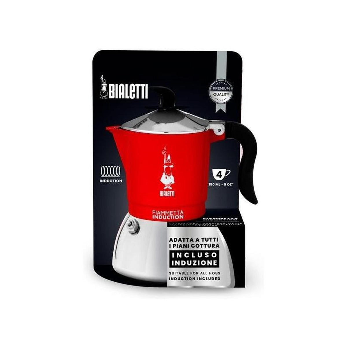 BIALETTI 7144 CAFFETTIERA 4 TAZZE ADATTA PER L'INDUZIONE