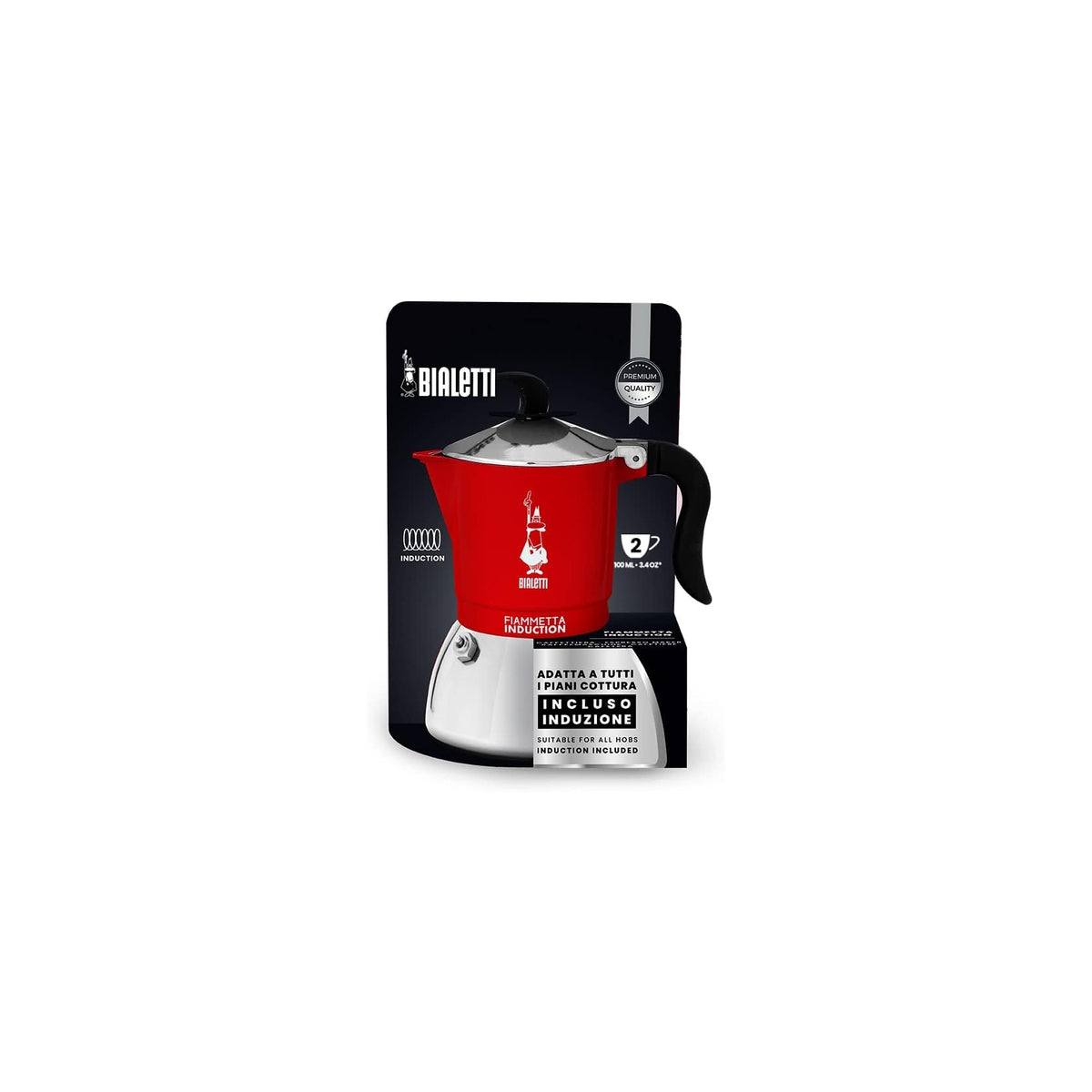 BIALETTI 7147 CAFFETTIERA 2 TAZZE ADATTA PER L'INDUZIONE
