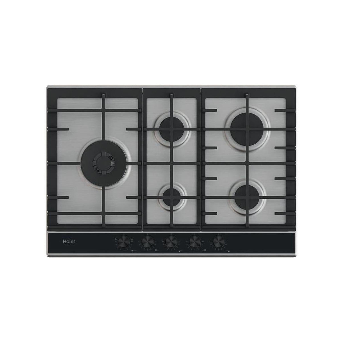 HAIER HAHG7WL5XH PIANO COTTURA DA INCASSO 75CM GRIGLIE IN GHISA COLORE INOX - PROMO