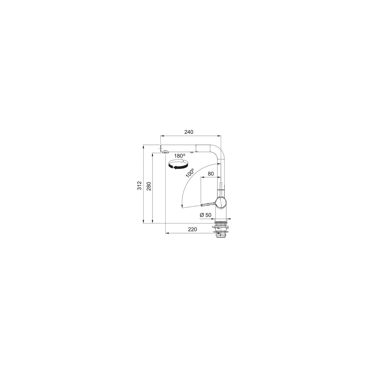 FRANKE 115.0721.464 ACTIVE DOCCIA MISCELATORE CON DOCCETTA ESTRAIBILE COLORE GRIGIO ARDESIA