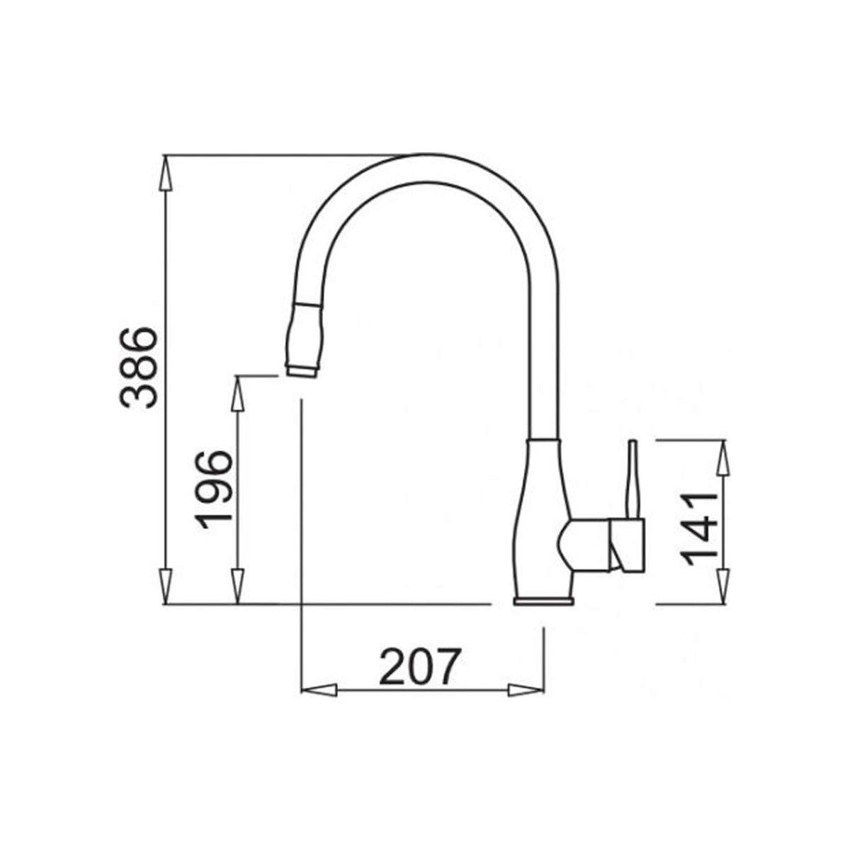 ELLECI MIKNEVIN MISCELATORE CON DOCCETTA ESTRAIBILE INOX