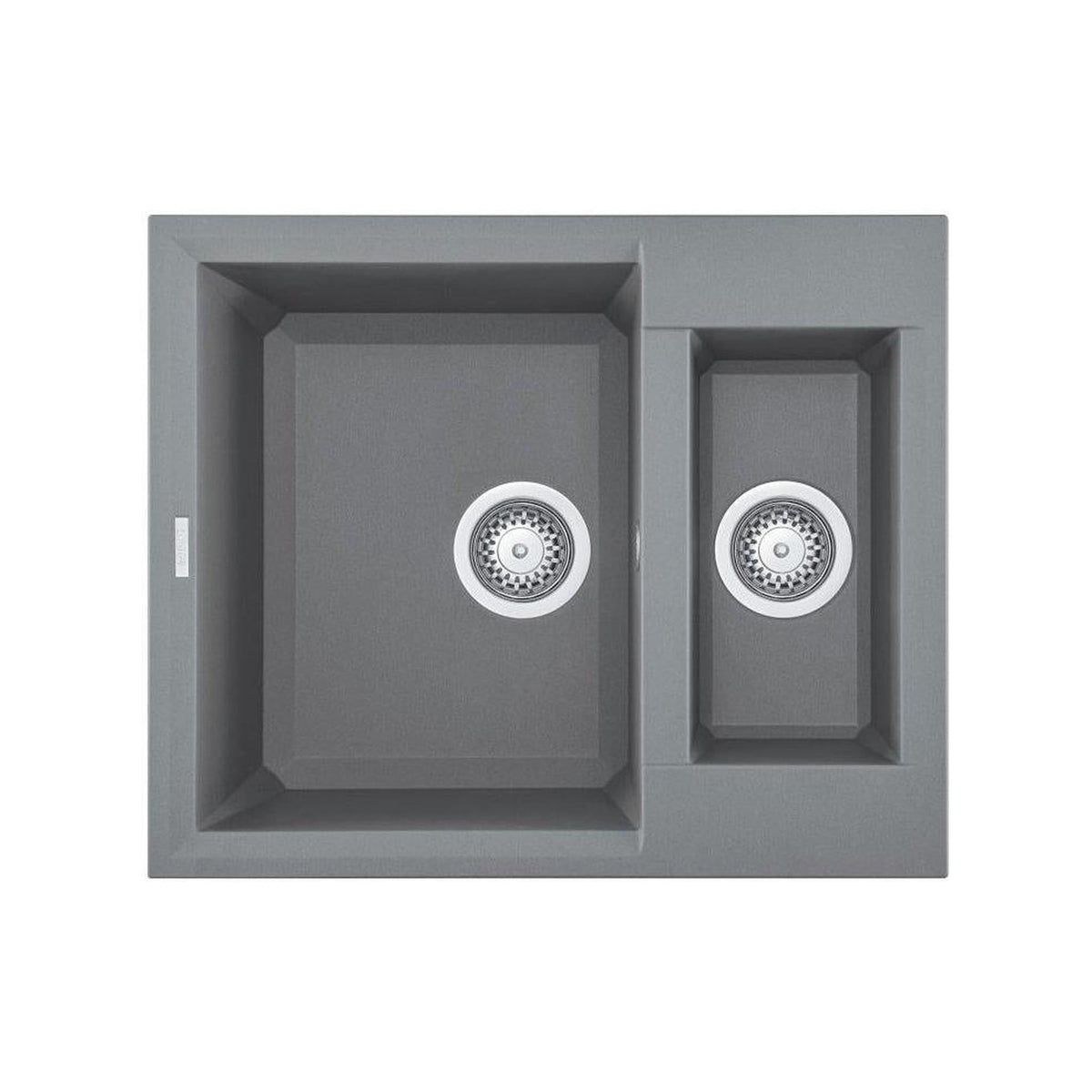 ELLECI LMY15073 SERIE EASY LAVELLO 60X50 CM 2 VASCHE COLORE TITANIO - PROMO