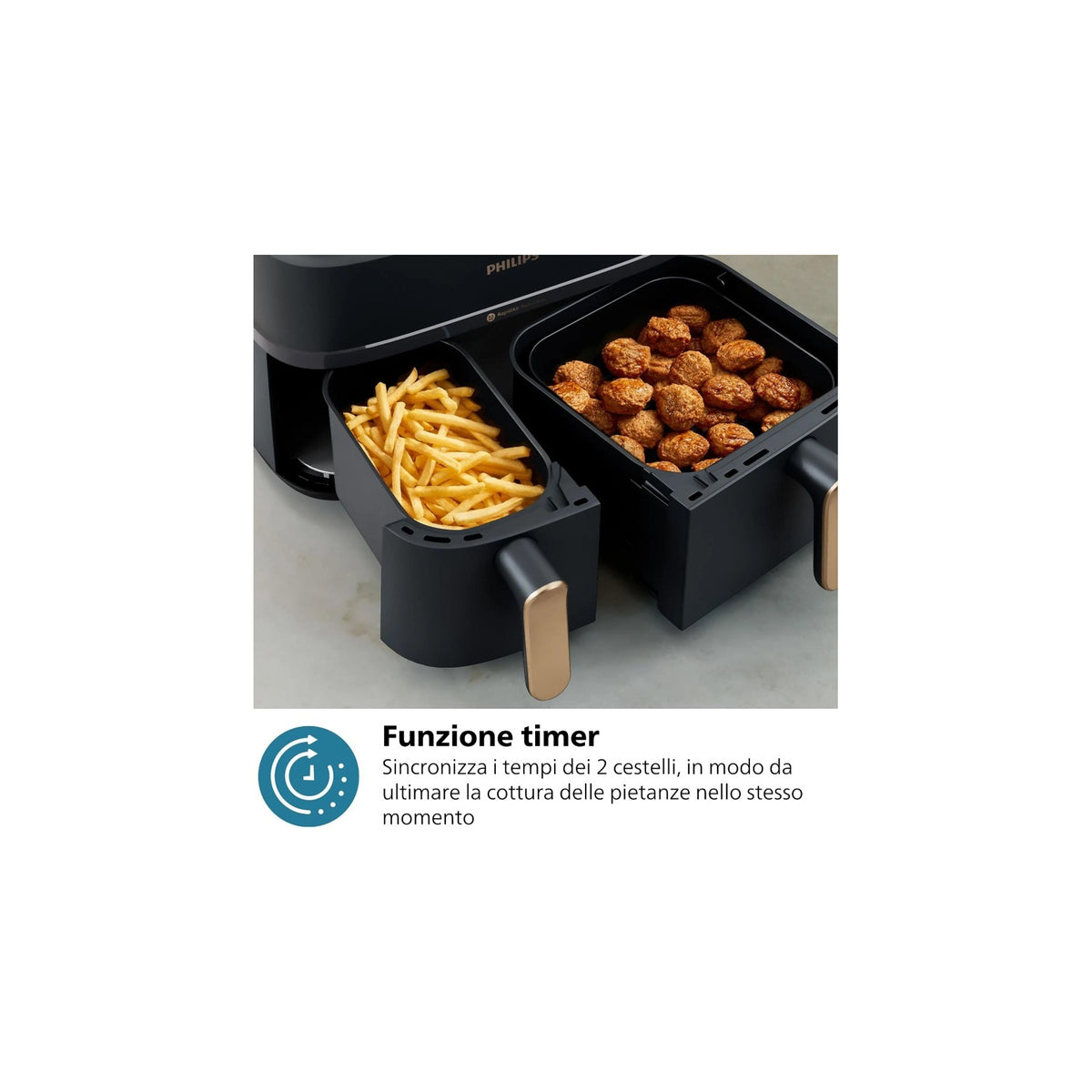 PHILIPS AIRFRYER SERIE 3000 FRIGGITRICE AD ARIA 9 LT - NA352/00