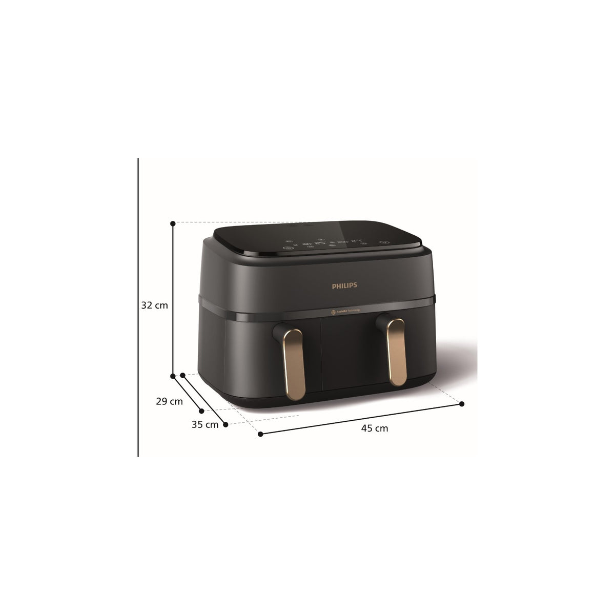 PHILIPS AIRFRYER SERIE 3000 FRIGGITRICE AD ARIA 9 LT - NA352/00