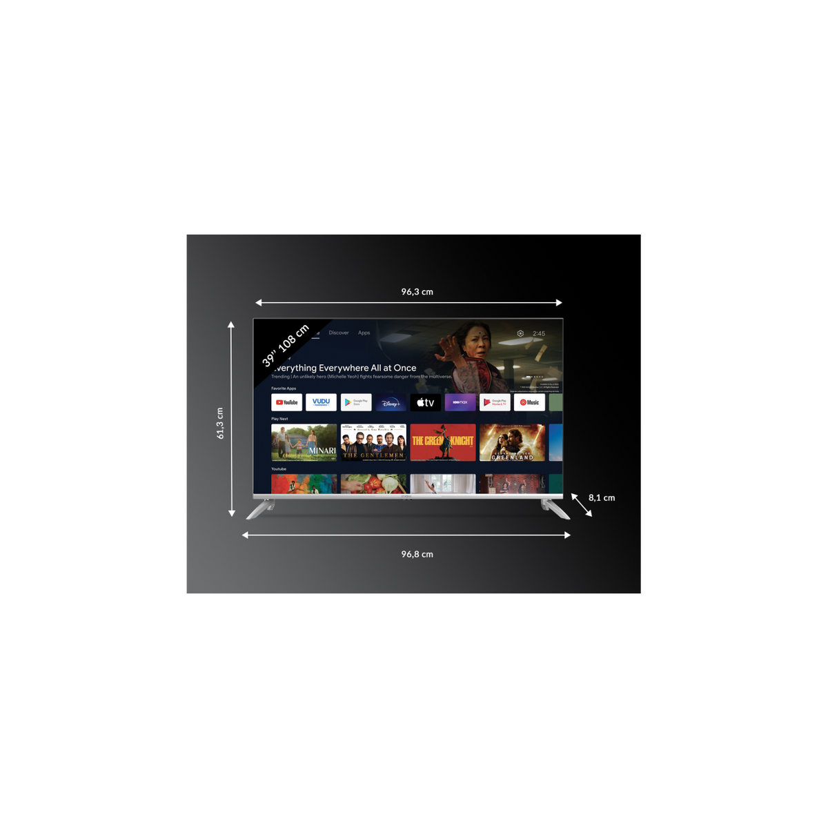 STRONG SRT43UD6593 TV LED 43'' ULTRA HD 4K SMART TV WI-FI