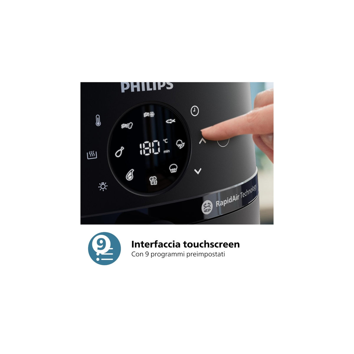 PHILIPS AIRFRYER SERIE 2000 NA231/00 FRIGGITRICE AD ARIA 6.2LT