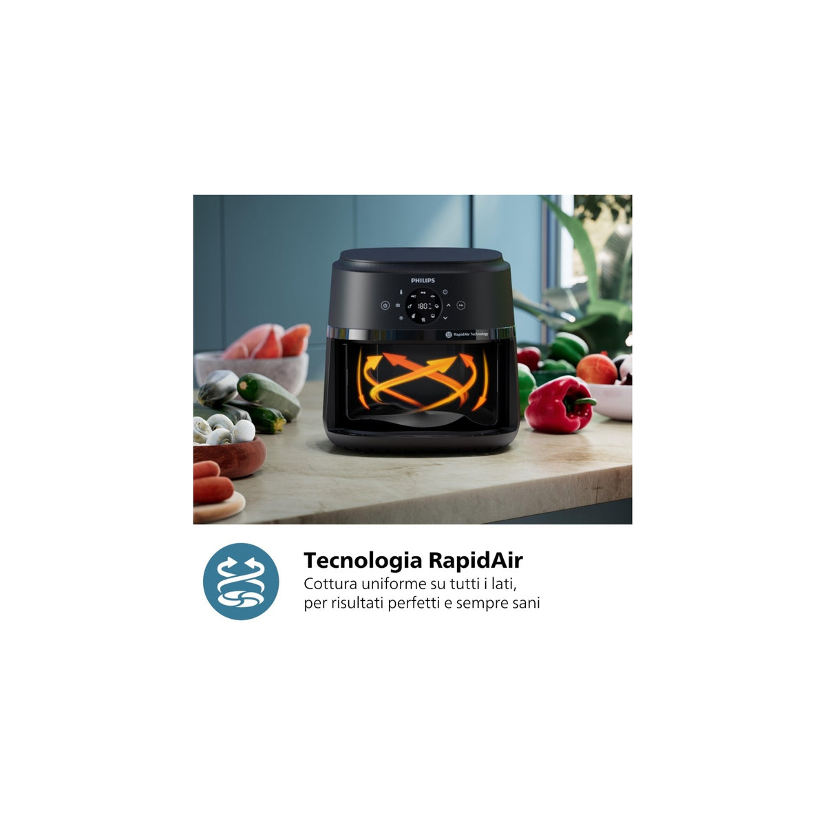 PHILIPS AIRFRYER SERIE 2000 NA231/00 FRIGGITRICE AD ARIA 6.2LT
