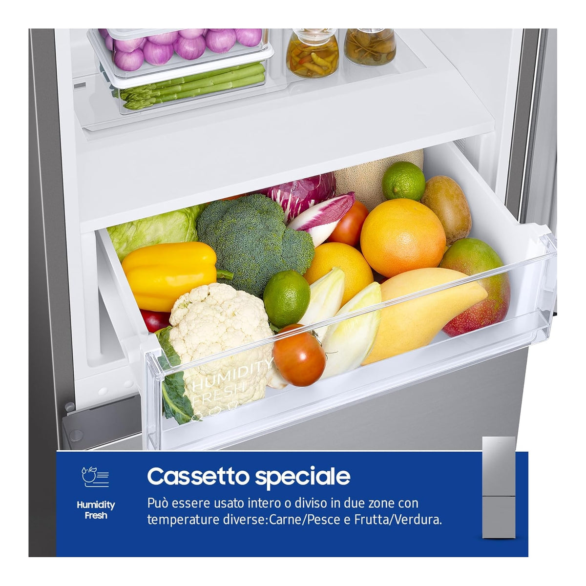 SAMSUNG RB33B610ESA FRIGORIFERO COMBINATO 344 LT TOTAL NO FROST CLASSE E INOX