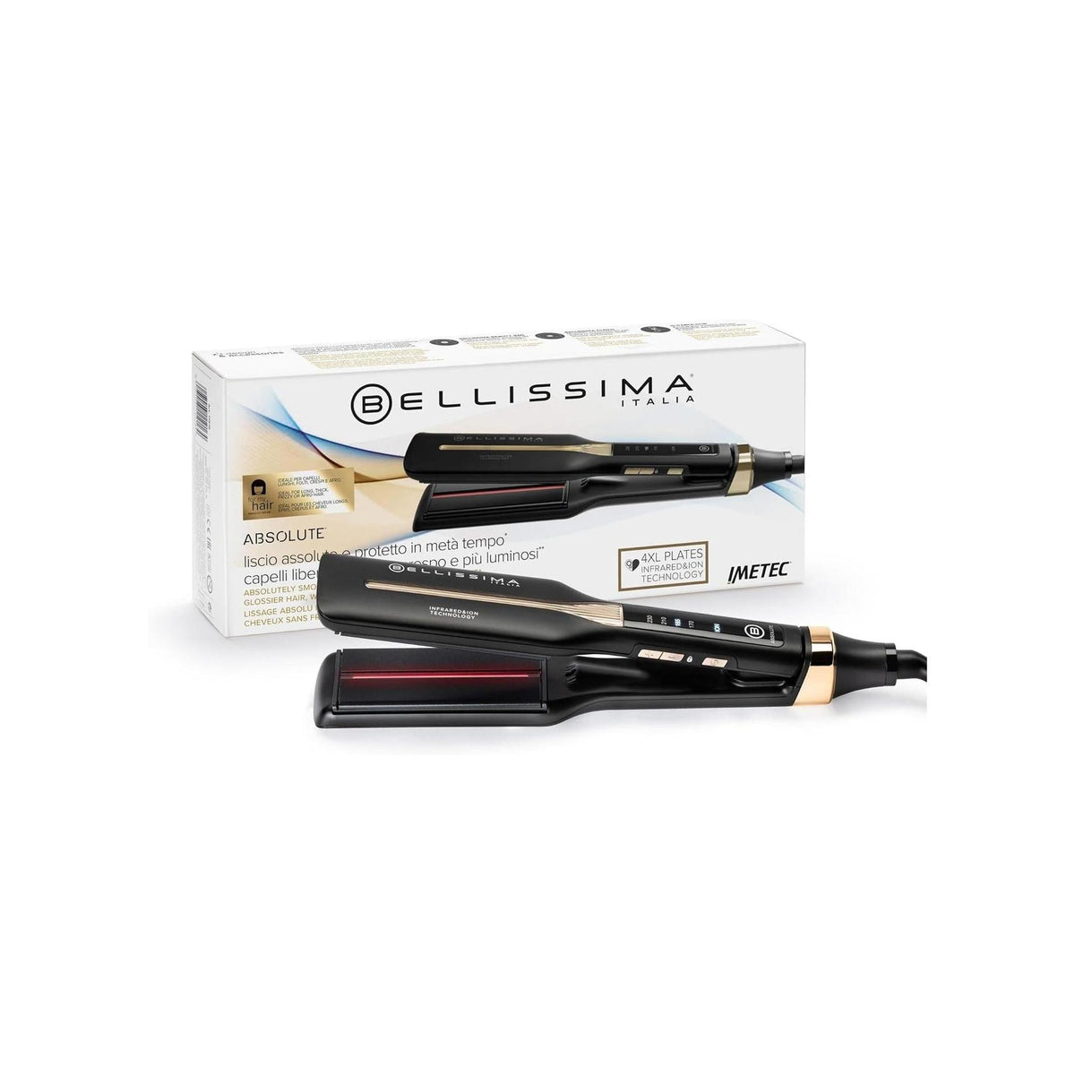 BELLISSIMA IMETEC PIASTRA PER CAPELLI PROFESSIONALE 4XL ABSOLUTE - 11873