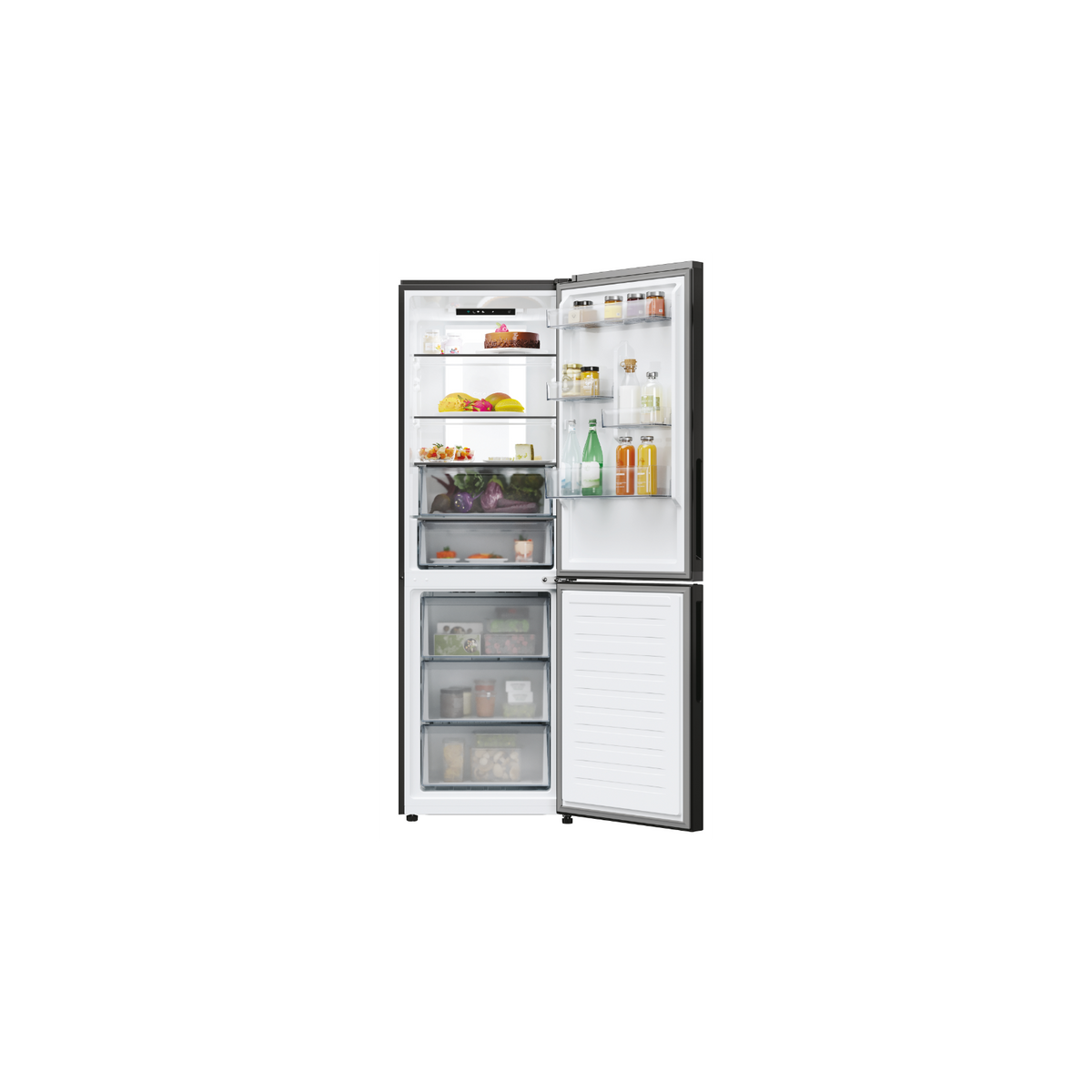 CANDY CNCQ4T618EB FRIGORIFERO COMBINATO 355LT NO FROST CLASSE E NERO