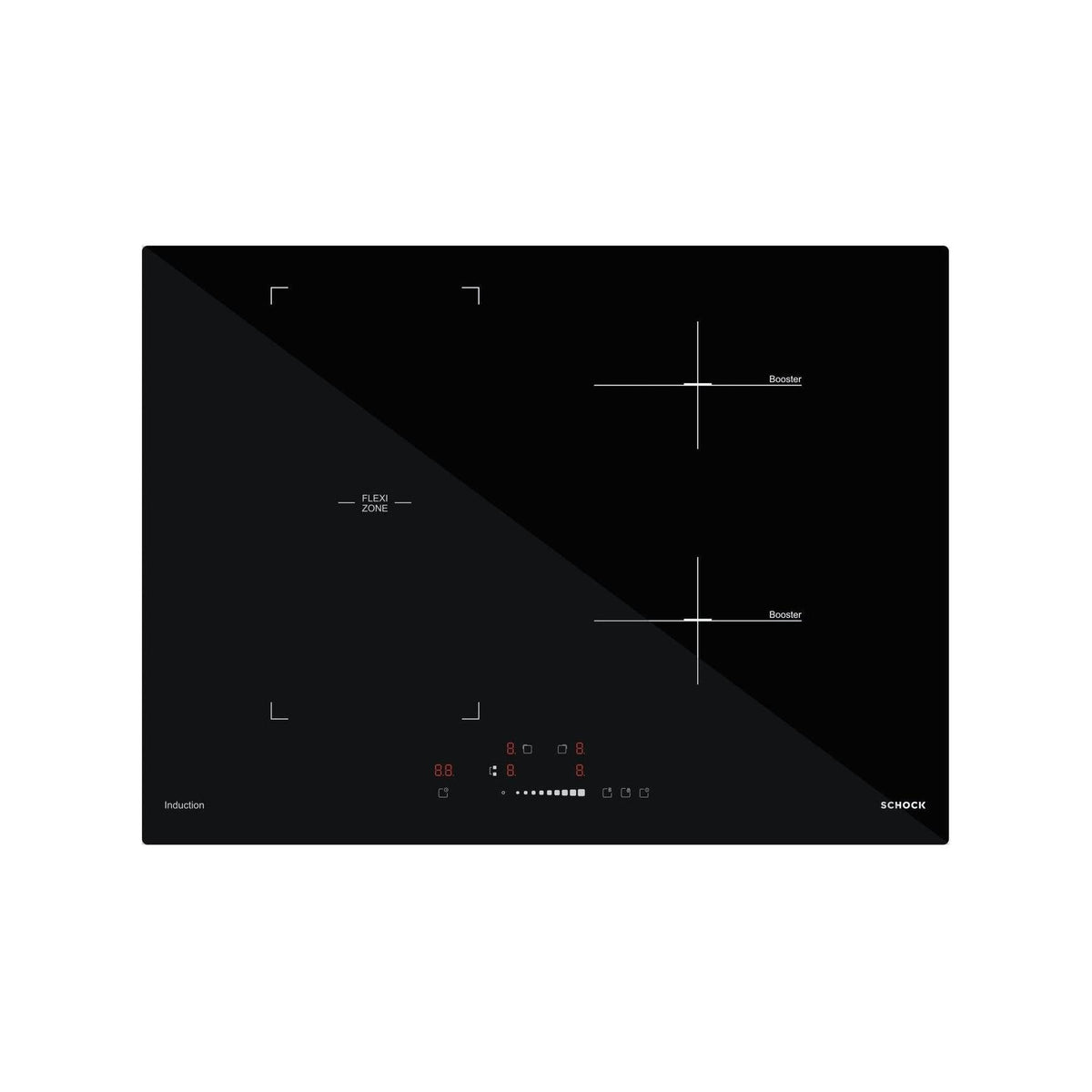 SCHOCK PC70 STIB74BK PIANO COTTURA A INDUZIONE 70CM 4 ZONE COTTURA - NERO