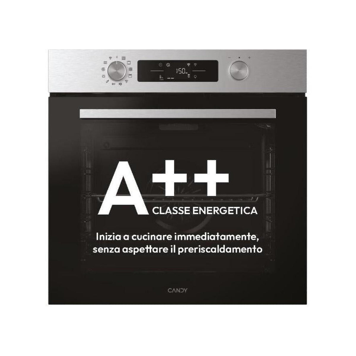 CANDY CA6N5B3EYTX FORNO DA INCASSO ELETTRICO VENTILATO IDROLITICO 78LT WIFI INOX CLASSE A++