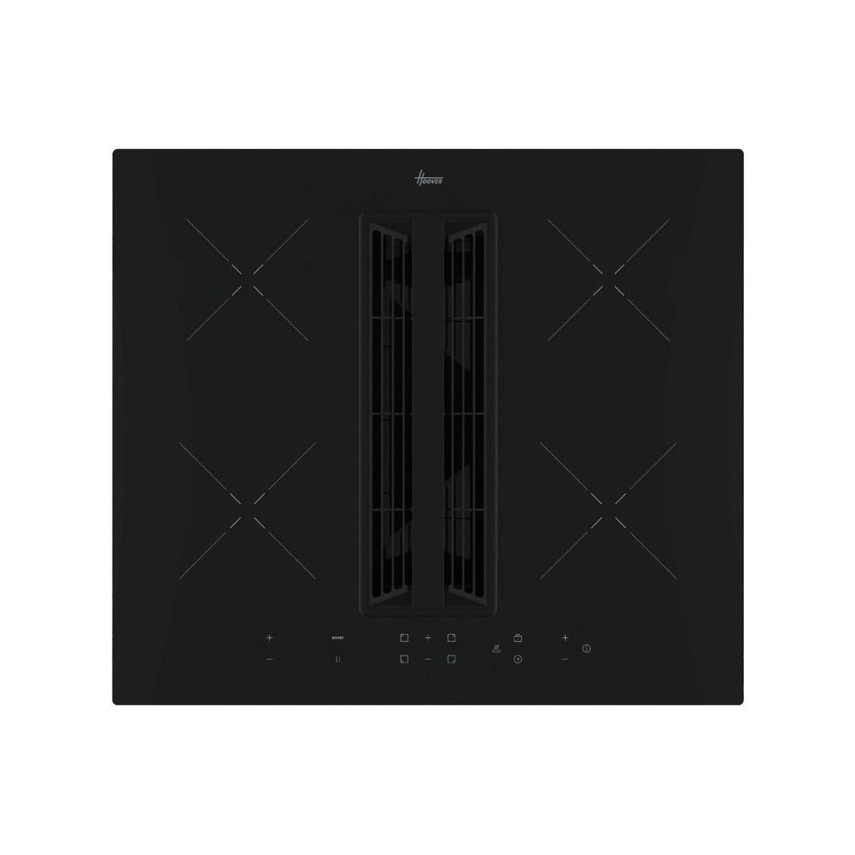 Hoover HIH6ICE H-Hob 550 Piano cottura a Induzione con Cappa Integrata 4 Zone Nero