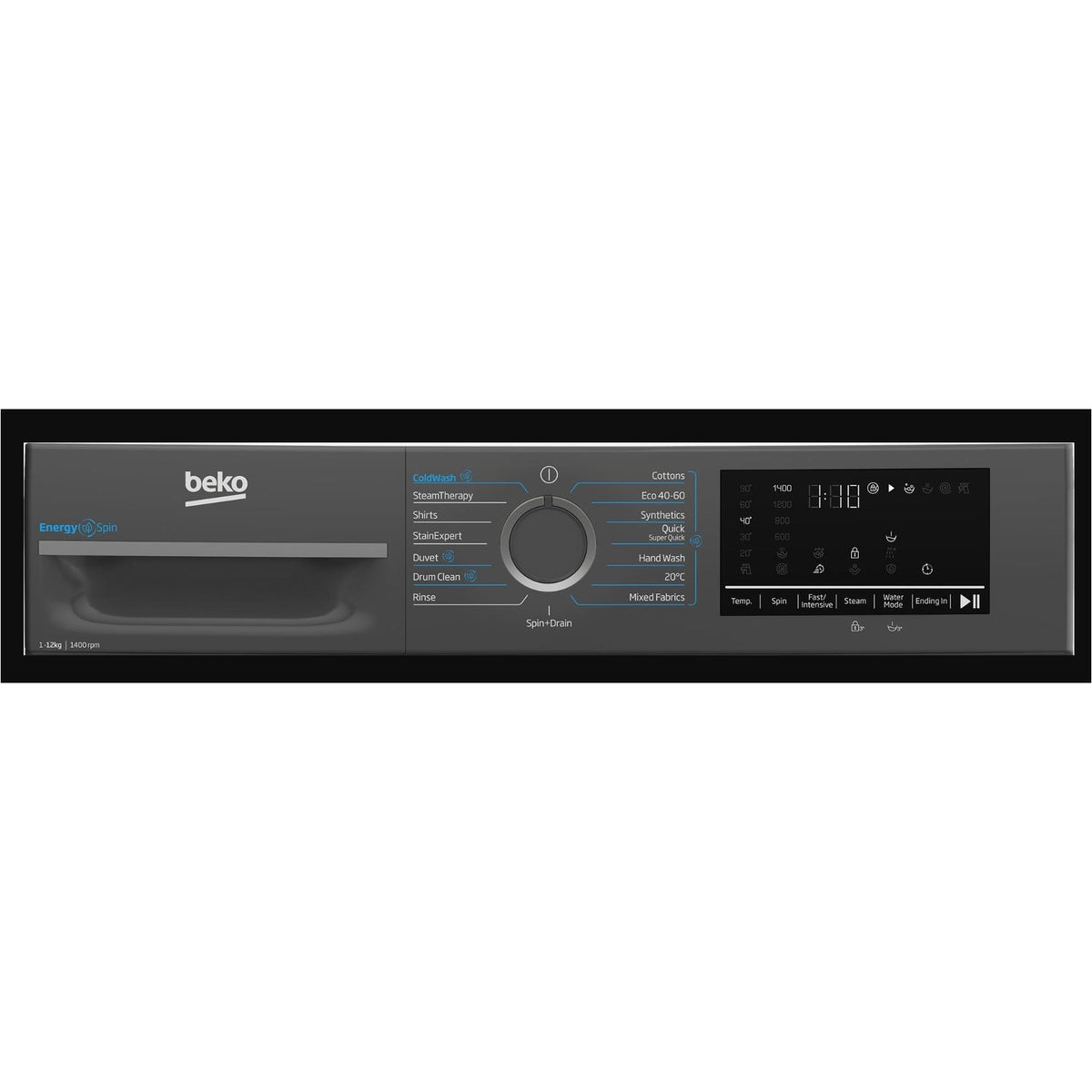 BEKO BMEUWT41241M LAVATRICE 12KG 1400 GIRI CLASSE A - ANTRACITE