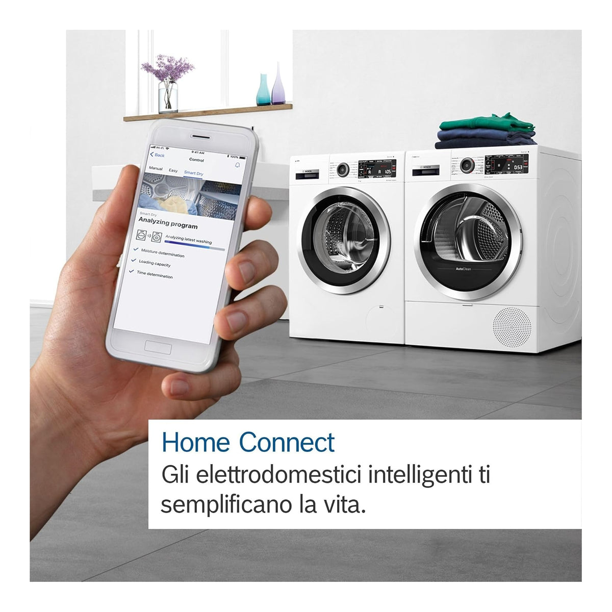 BOSCH WGH24400IT LAVATRICE 9KG 1400 GIRI VAPORE WIFI CLASSE A
