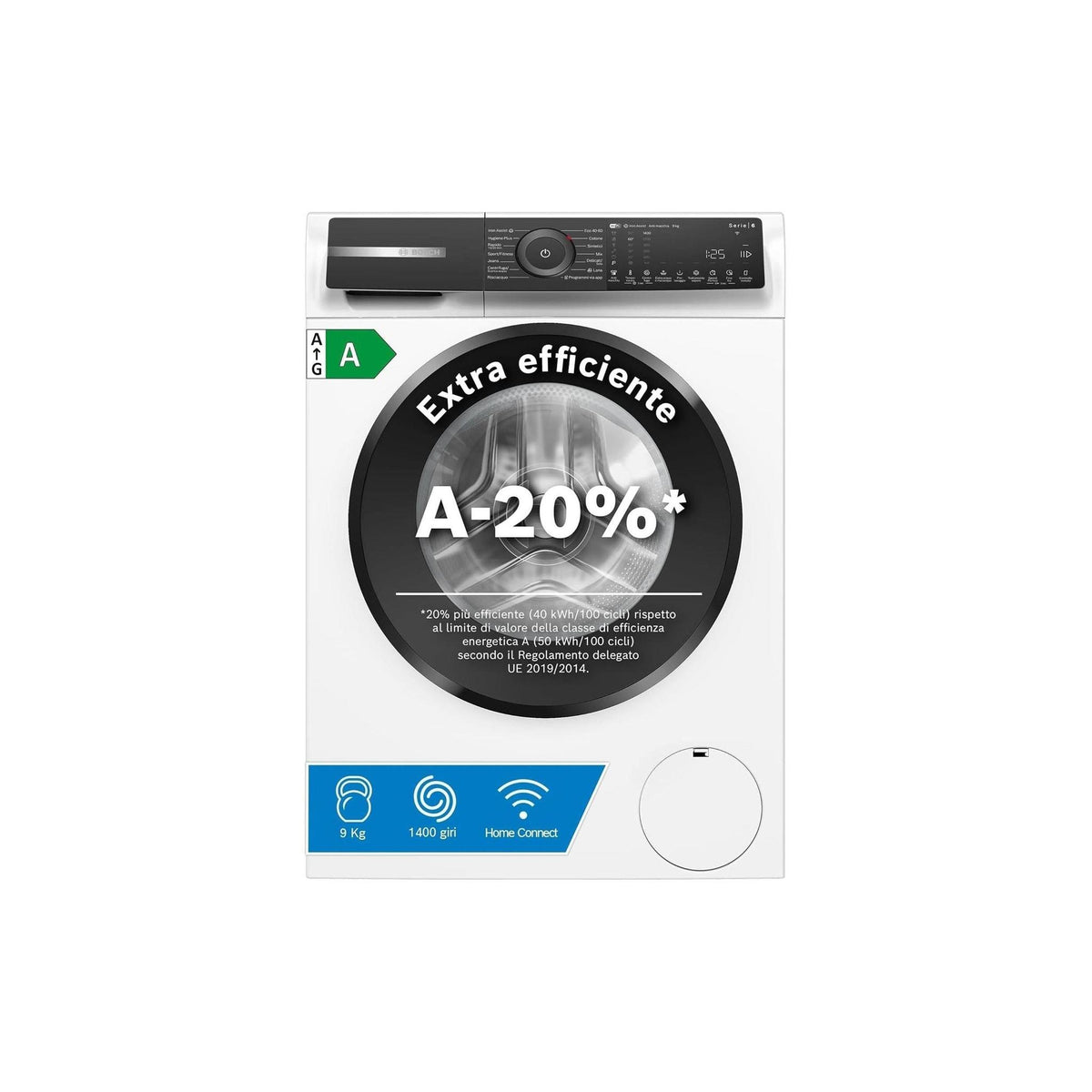 BOSCH WGH24400IT LAVATRICE 9KG 1400 GIRI VAPORE WIFI CLASSE A