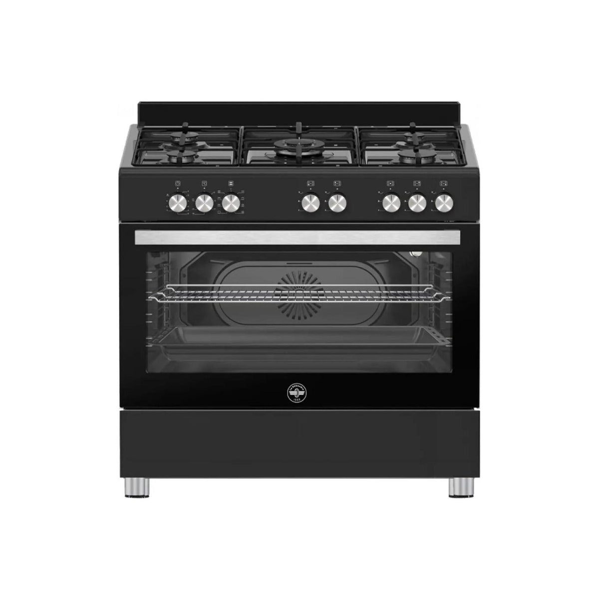 LA GERMANIA SE965ENE/24 CUCINA 90x60 5 FUOCHI A GAS FORNO ELETTRICO VENTILATO - NERA