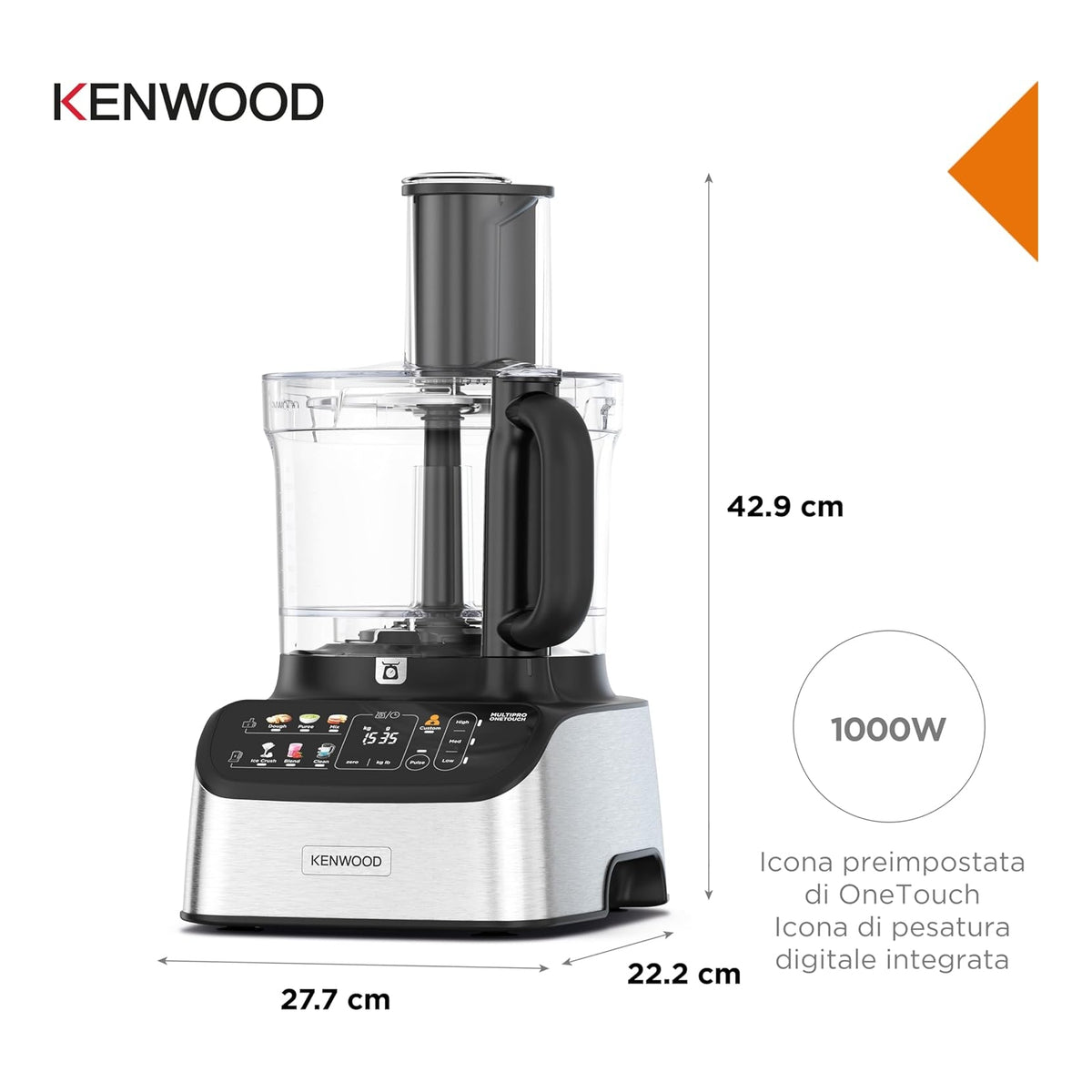 KENWOOD FDM73.850SS ROBOT DA CUCINA 1000W CAPACITA' 3 LT - FDM73850SS