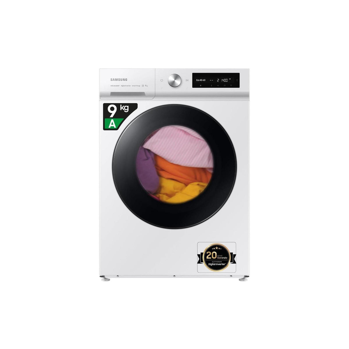 SAMSUNG WW90DB7U34GWU3 LAVATRICE 9KG 1400 GIRI VAPORE WI-FI CLASSE A