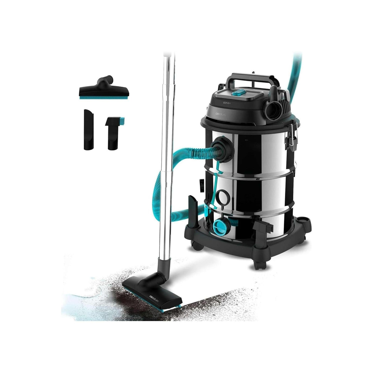 CECOTEC CONGA ROCKSTAR WET E DRY STEEL MAX PRO BIDONE ASPIRA SOLIDI E LIQUIDI - ROCKSTARMAXPRO