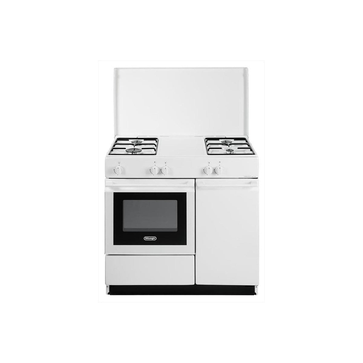 DE LONGHI SGW 854 NM CUCINA 86X50 4 FUOCHI FORNO A GAS COPERCHIO METALLO - BIANCA - SGW854NM