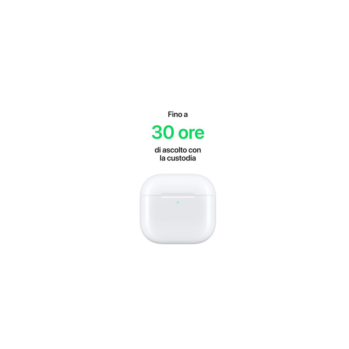 APPLE MXP63ZM/A AIRPODS 4 AURICOLARI WIRELESS USB-C COLORE BIANCO