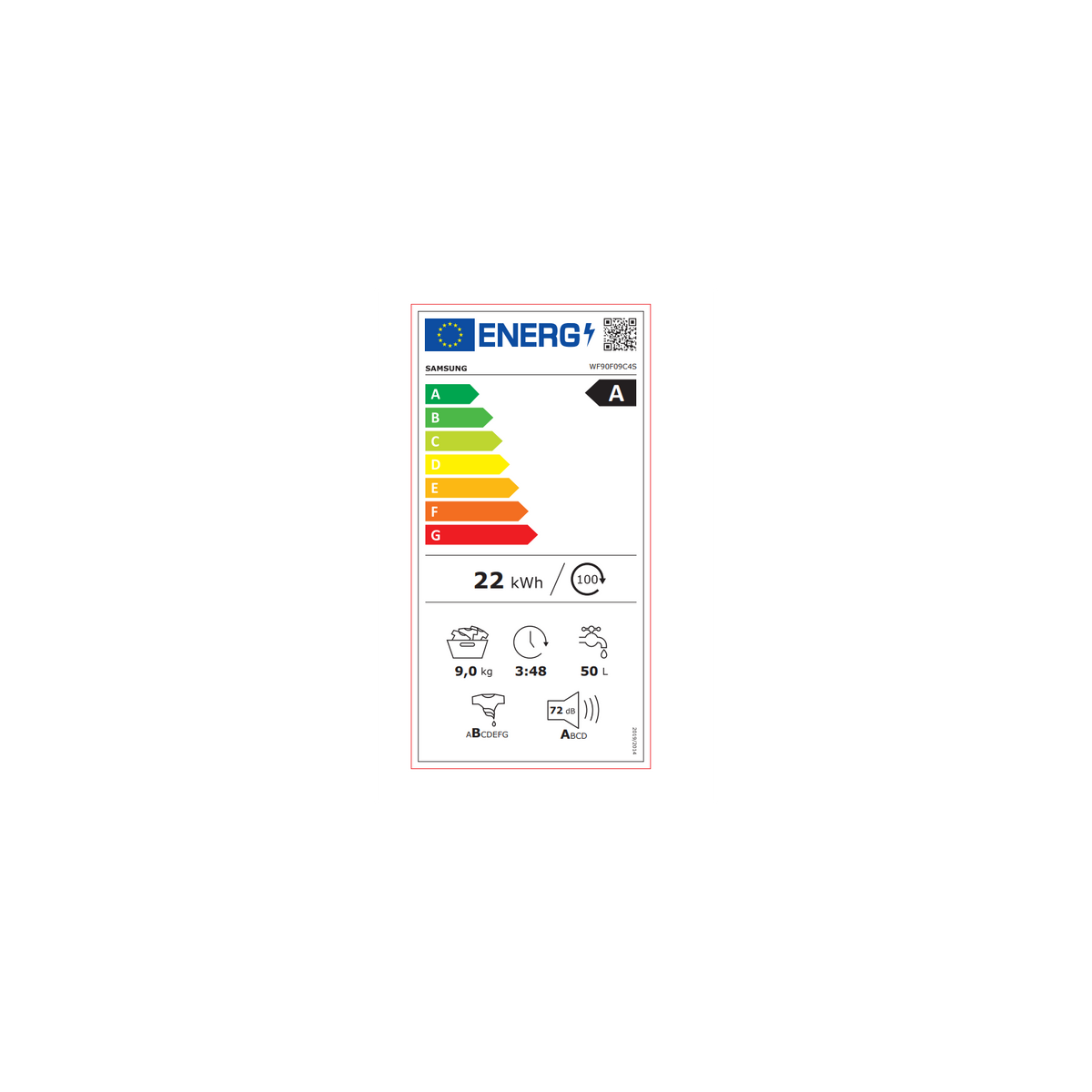 SAMSUNG WF90F09C4SU3 LAVATRICE 9KG 1400 GIRI ECODOSATORE WIFI CLASSE A - SILVER