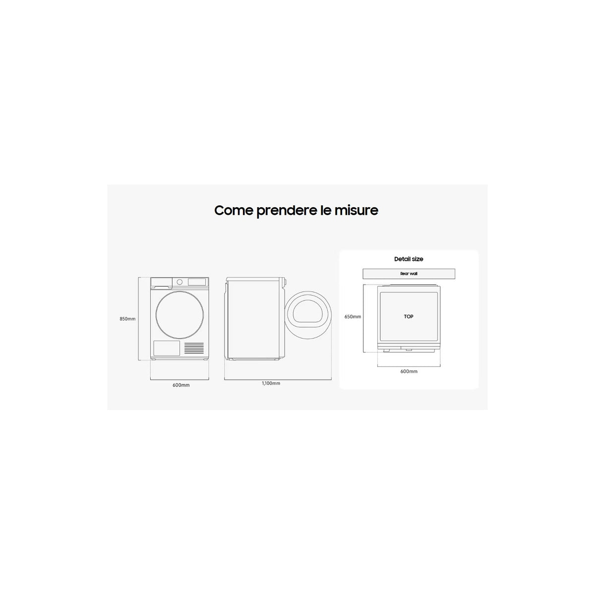 SAMSUNG DV90DB7845GBU3 ASCIUGATRICE 9KG WIFI BESPOKE AI CLASSE A COLORE NERO