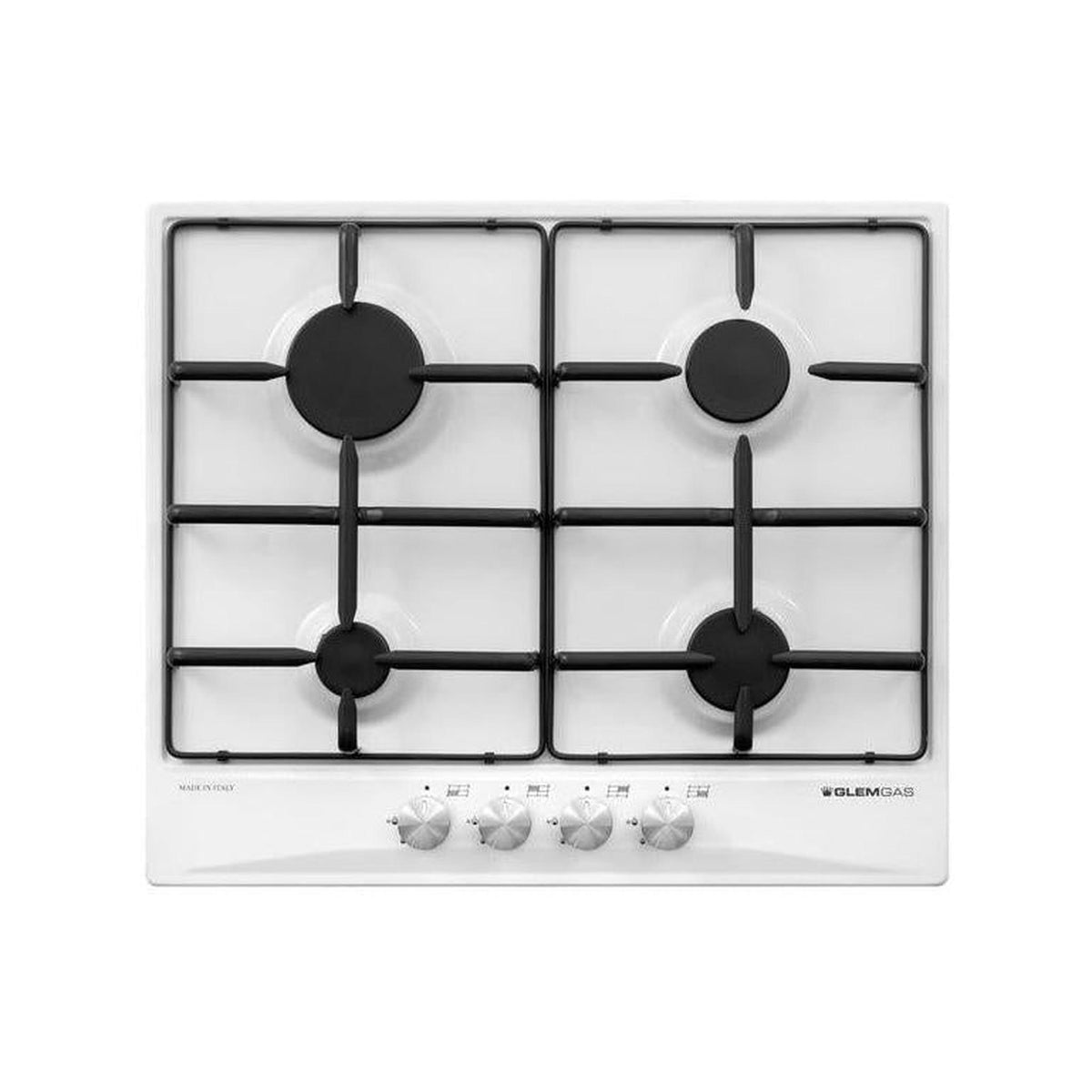 GLEM GAS GT64WH PIANO COTTURA DA INCASSO 60CM 4 FUOCHI A GAS COLORE BIANCO