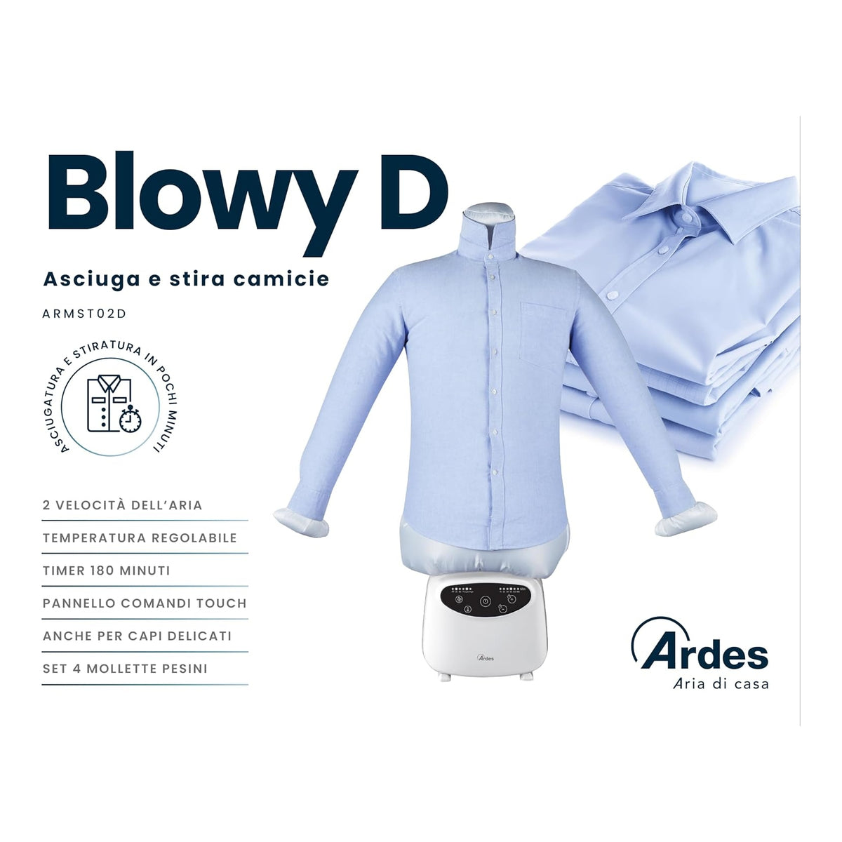 ARDES ARMST02D ASCIUGA E STIRA CAMICIE