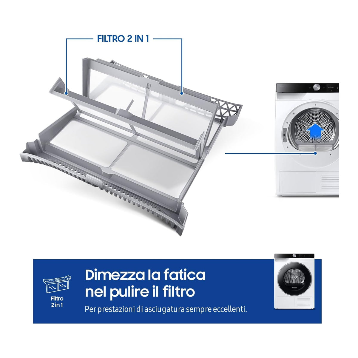SAMSUNG DV90DG6845LKU3 ASCIUGATRICE 9KG WIFI CLASSE A - PROMO