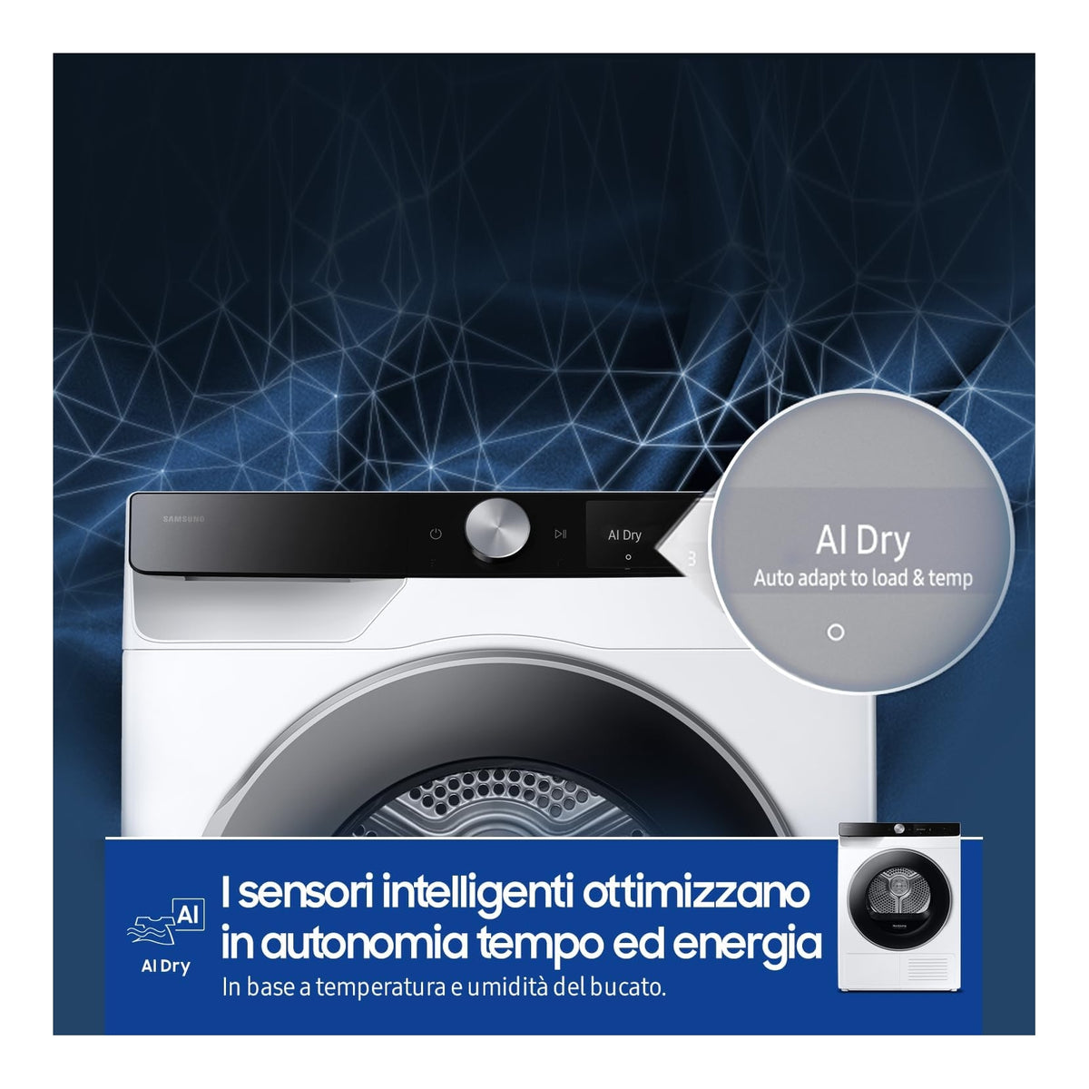 SAMSUNG DV90DG6845LKU3 ASCIUGATRICE 9KG WIFI CLASSE A - PROMO