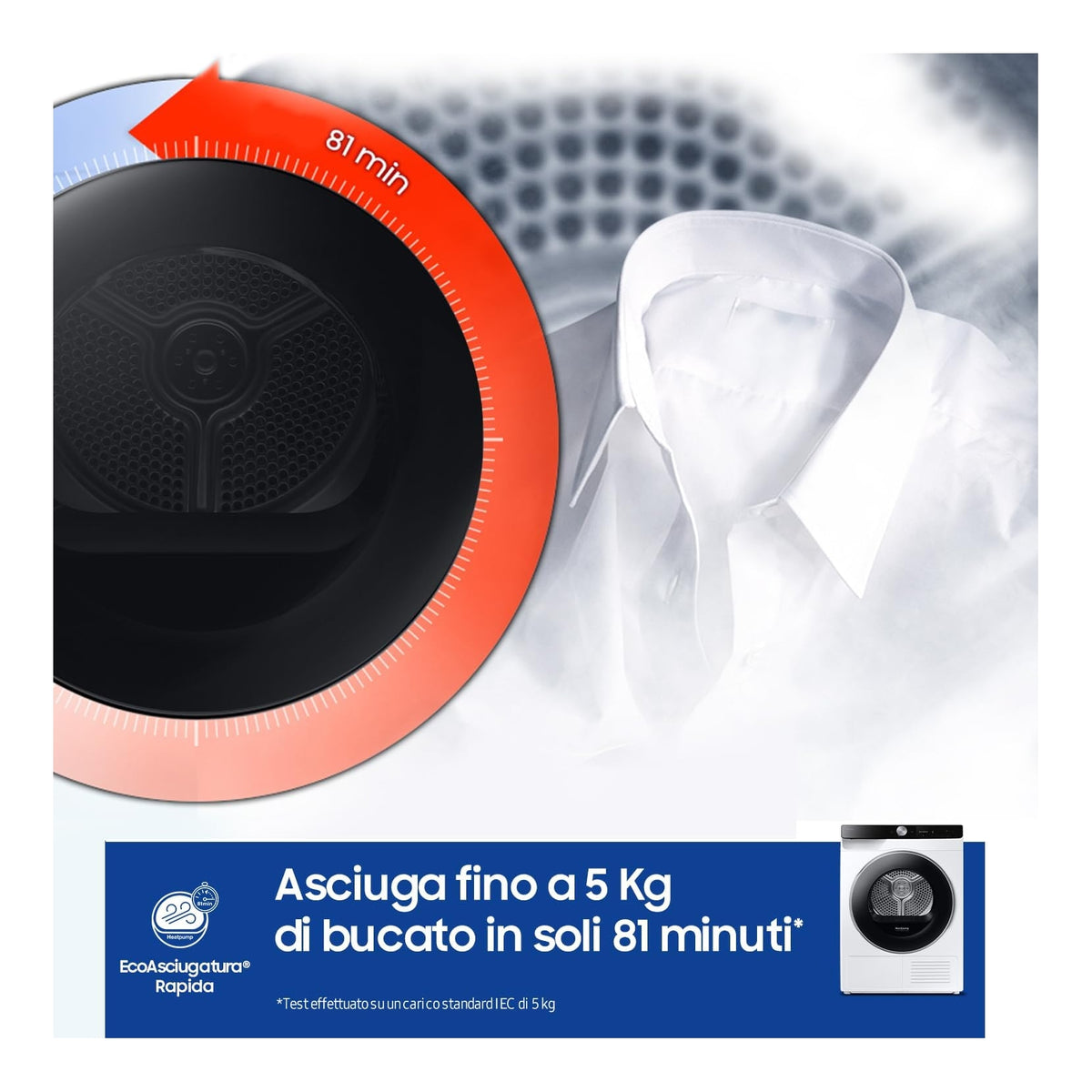 SAMSUNG DV90DG6845LKU3 ASCIUGATRICE 9KG WIFI CLASSE A - PROMO