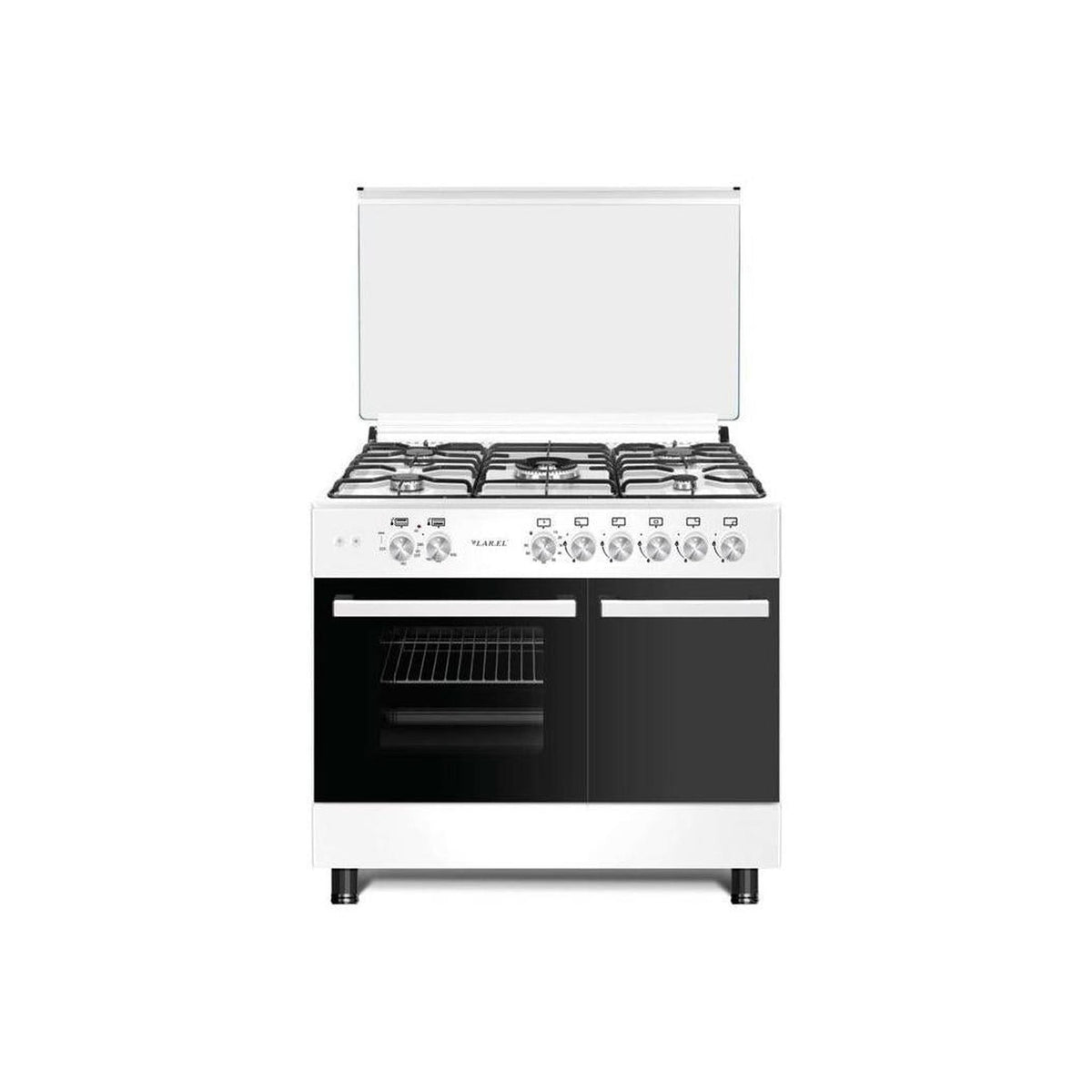 LAREL L90BT5EB CUCINA A GAS 90x60 5 FUOCHI FORNO ELETTRICO VENTILATO - BIANCA